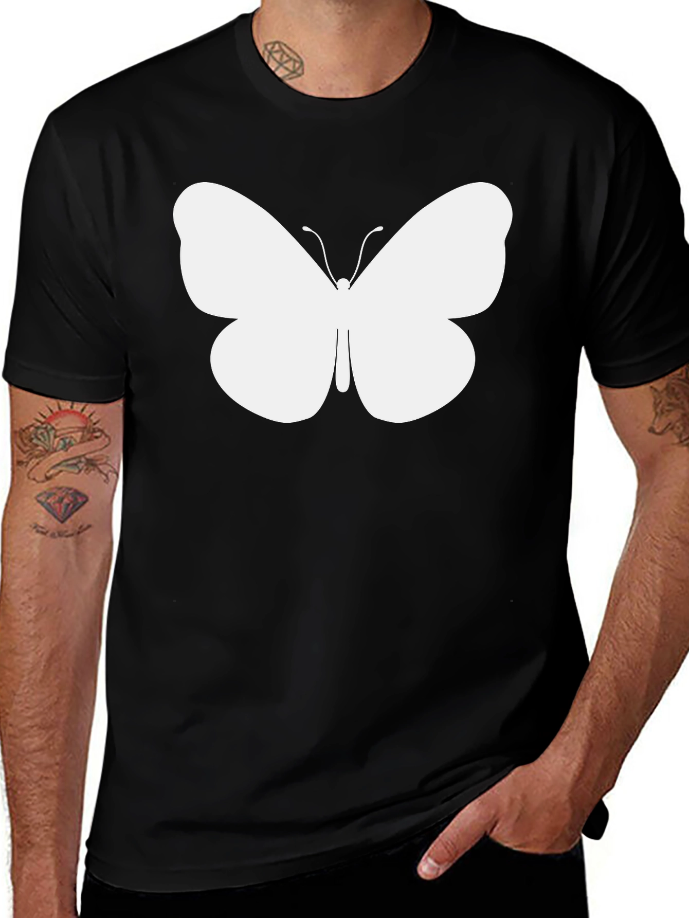 Butterfly Graphic T-Shirt - Classic Black Tee