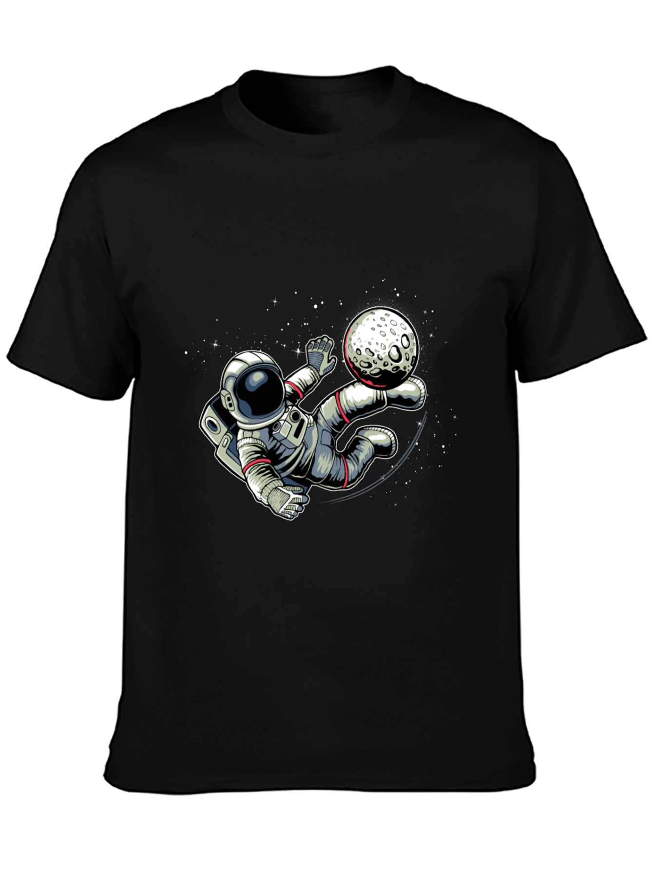 Astronaut Moon Kick T-Shirt - Space Soccer Tee