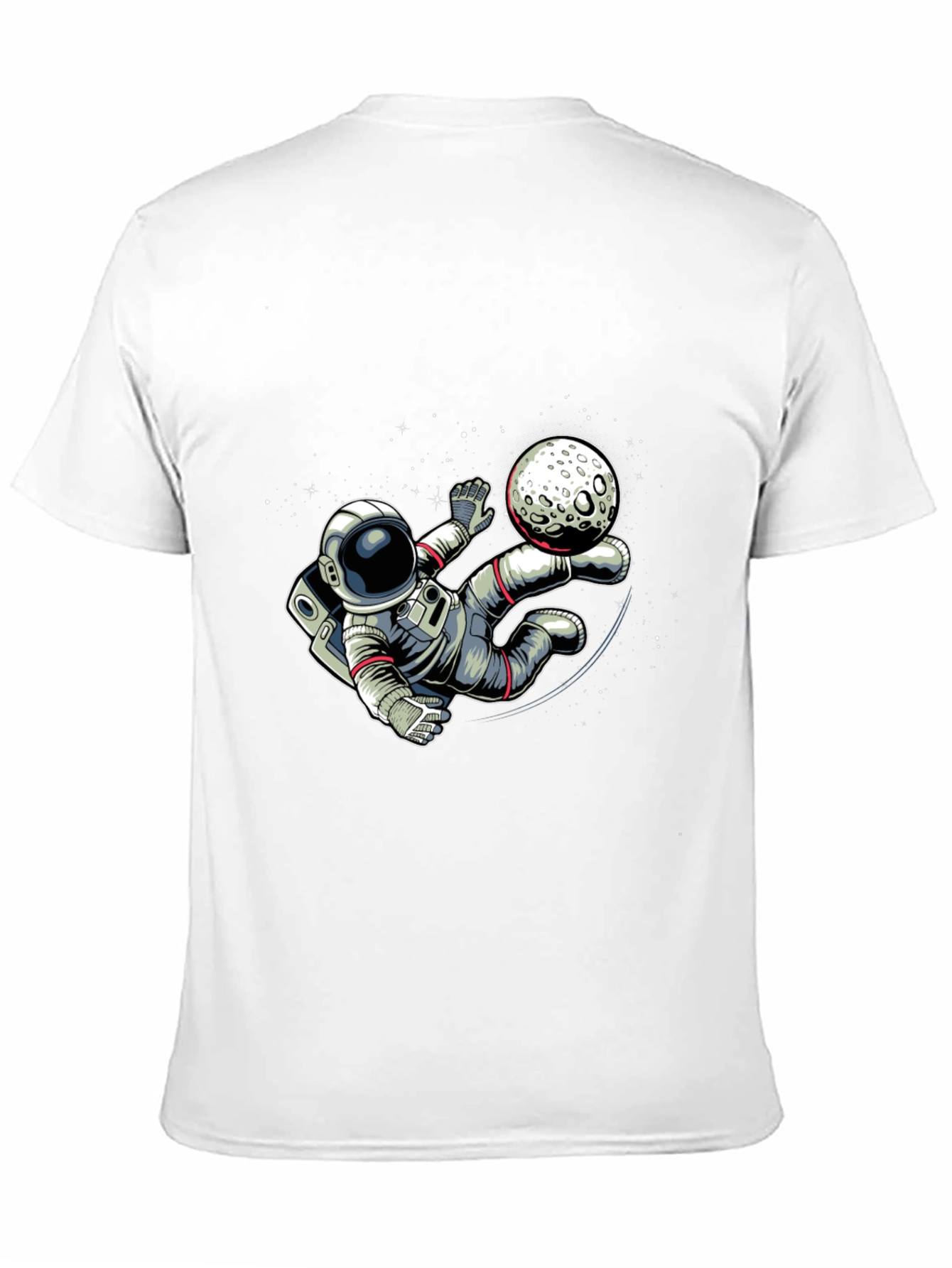 Astronaut Moon Kick T-Shirt - Space Soccer Tee