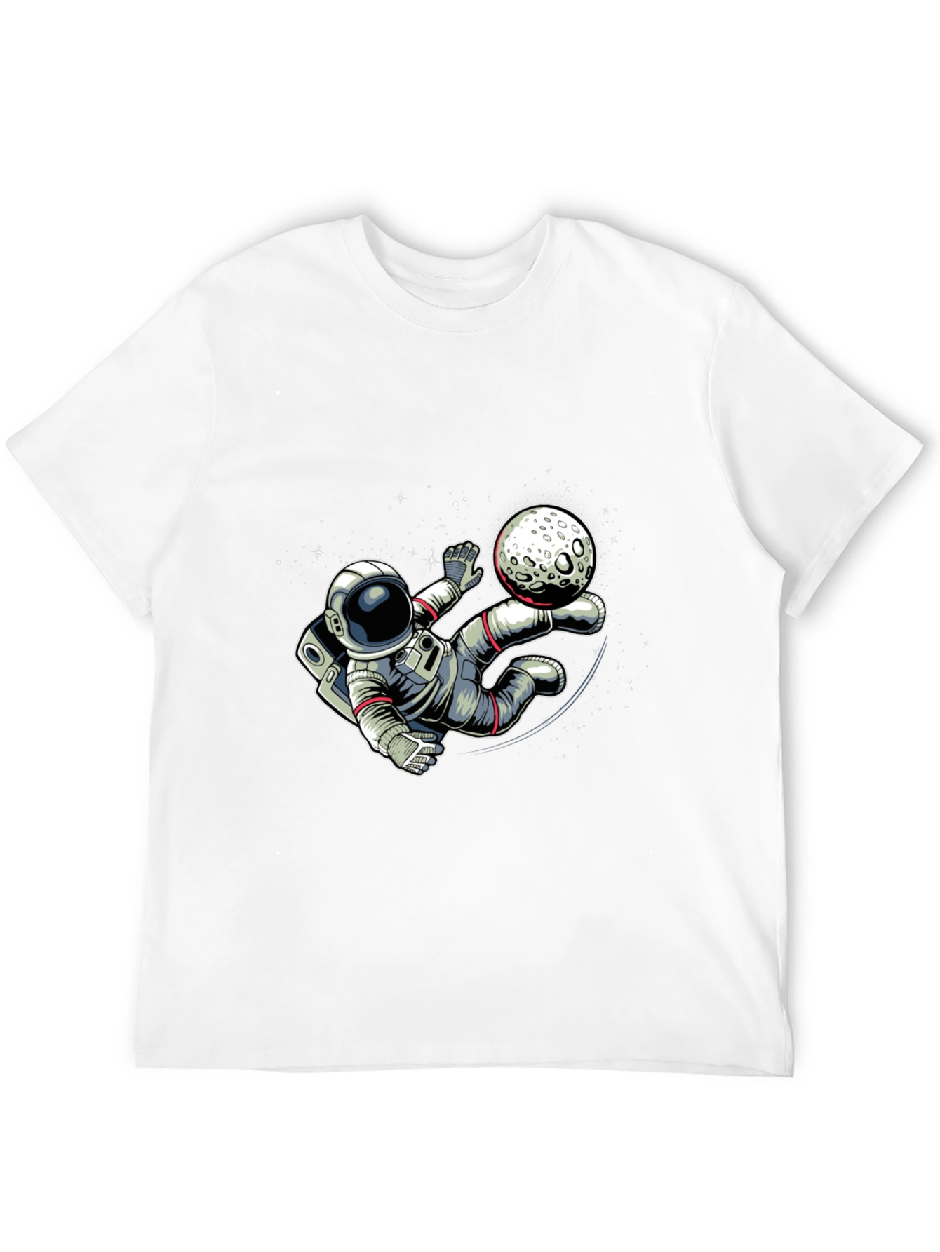 Astronaut Moon Kick T-Shirt - Space Soccer Tee