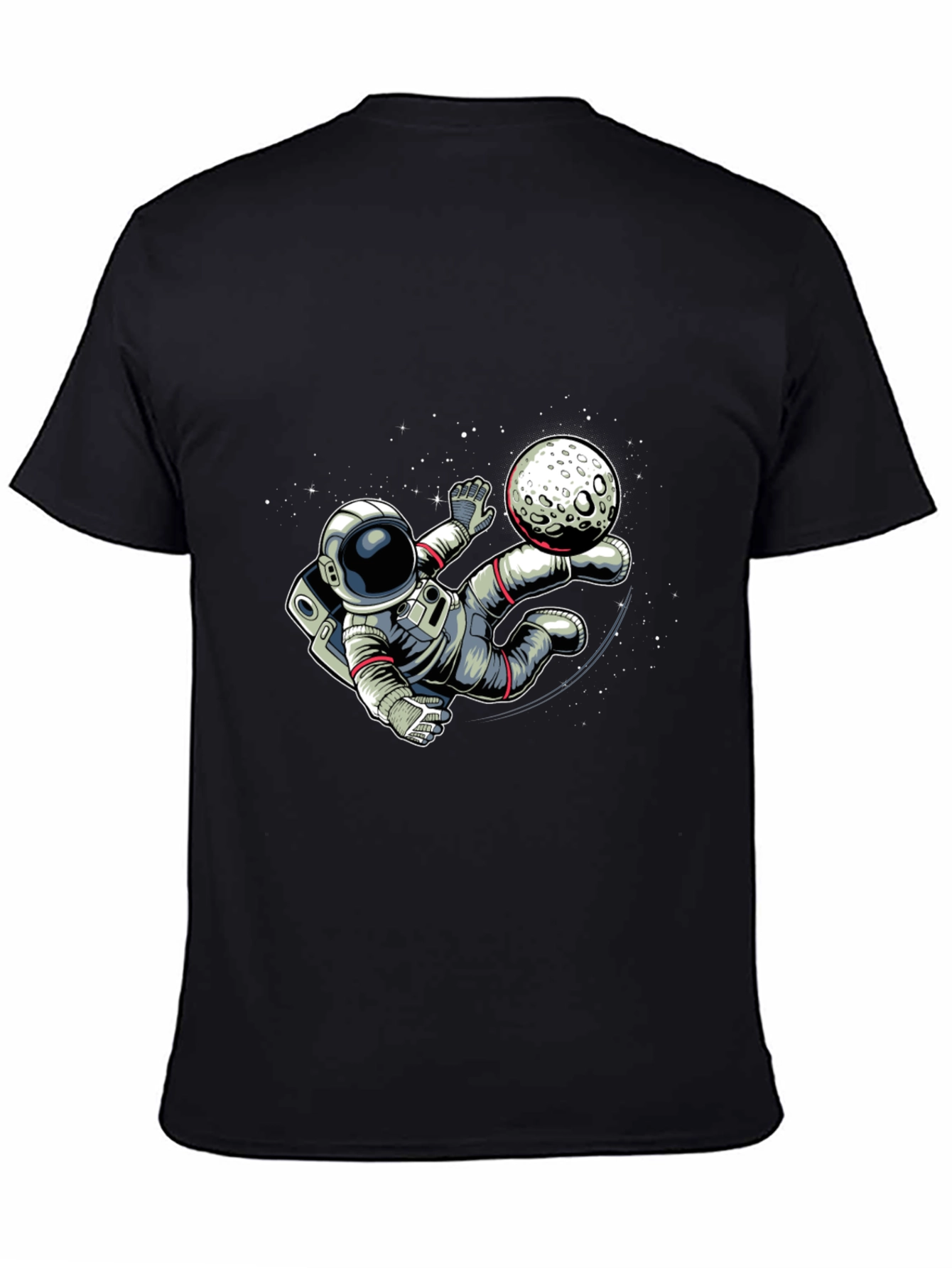 Astronaut Moon Kick T-Shirt - Space Soccer Tee