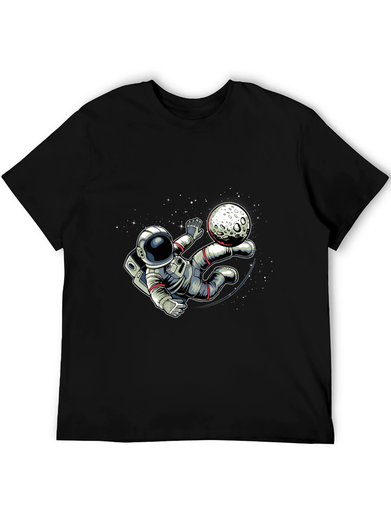 Astronaut Moon Kick T-Shirt - Space Soccer Tee