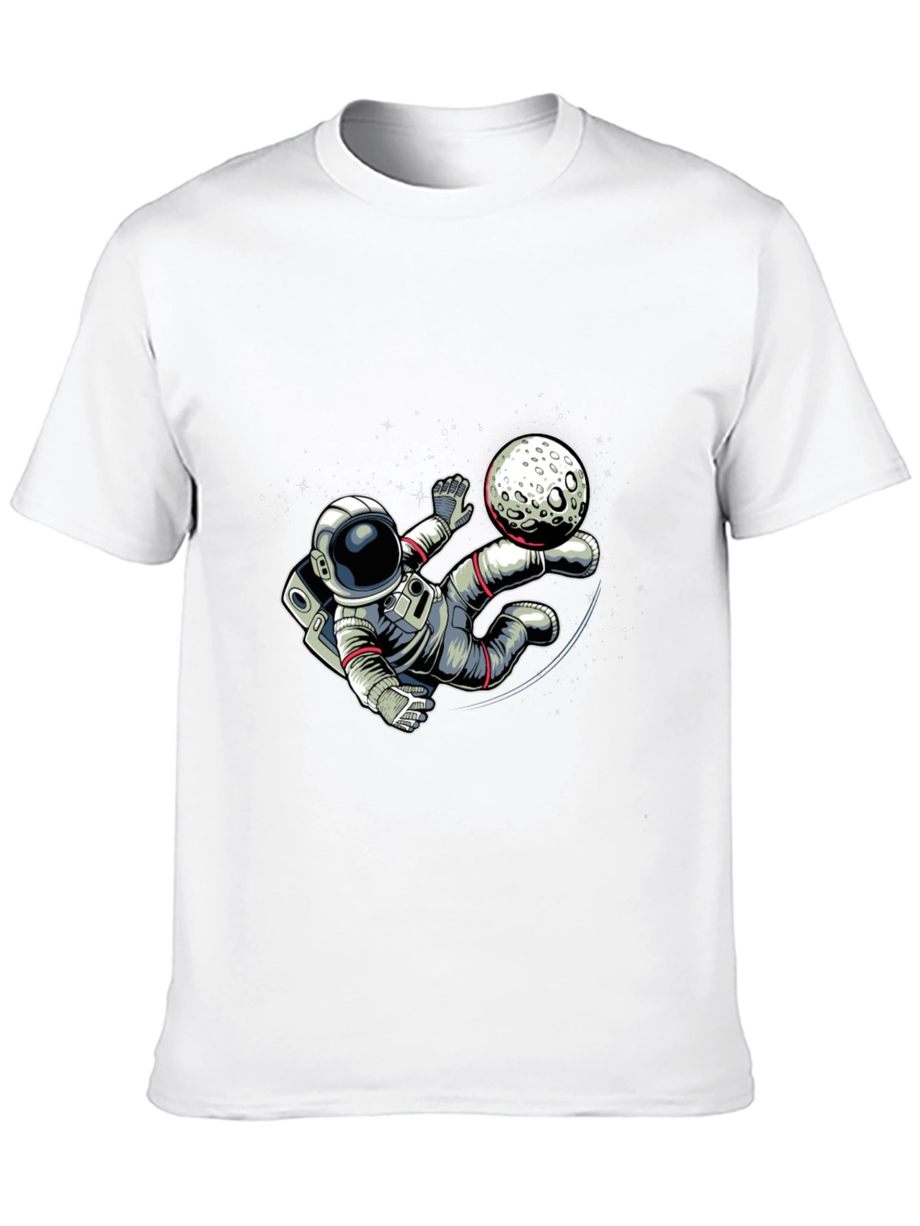 Astronaut Moon Kick T-Shirt - Space Soccer Tee