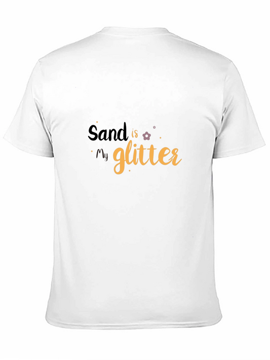 Sand is My Glitter Graphic Tee - Black Cotton T-Shirt