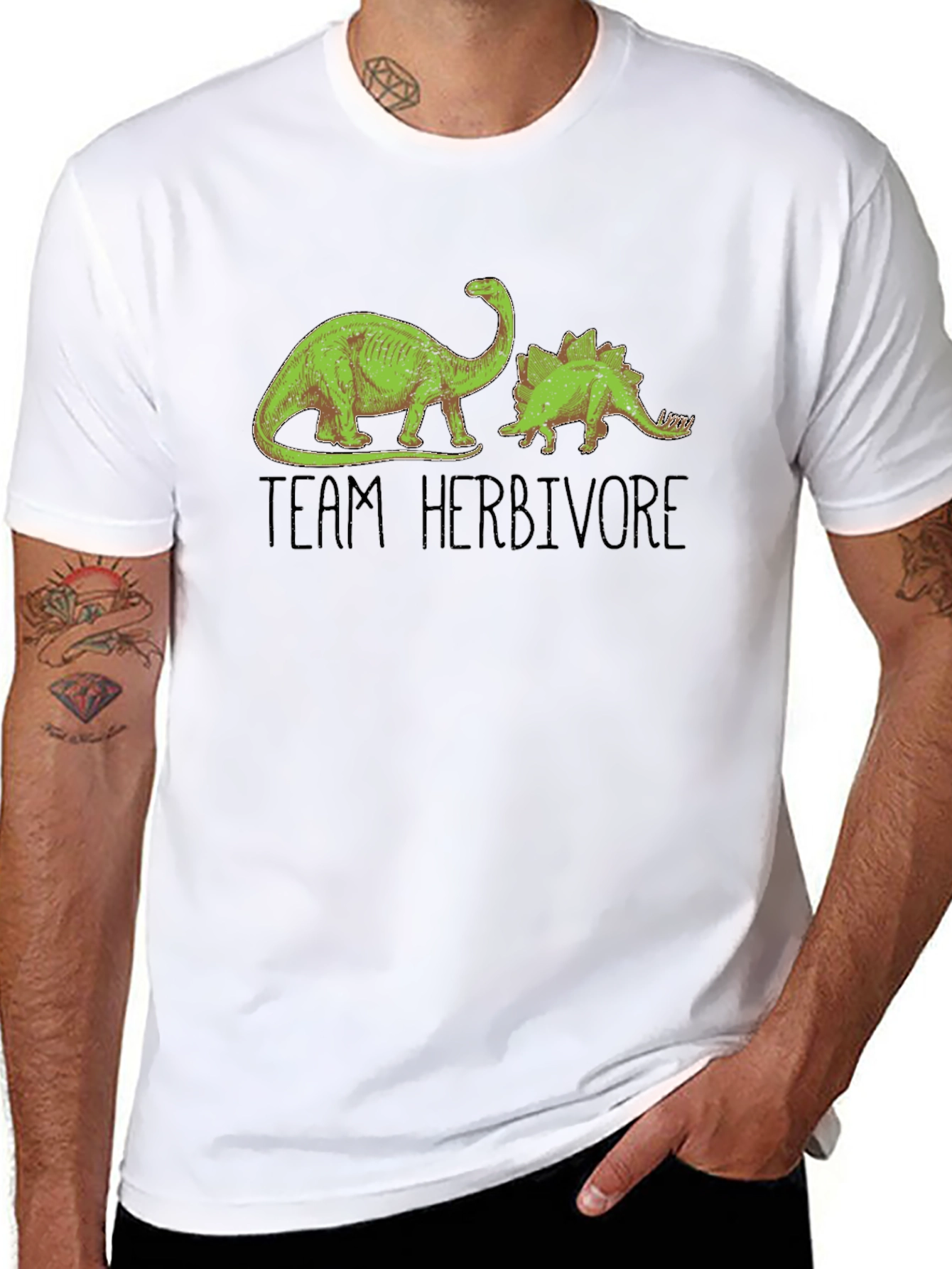 Team Herbivore Dinosaur Graphic T-Shirt