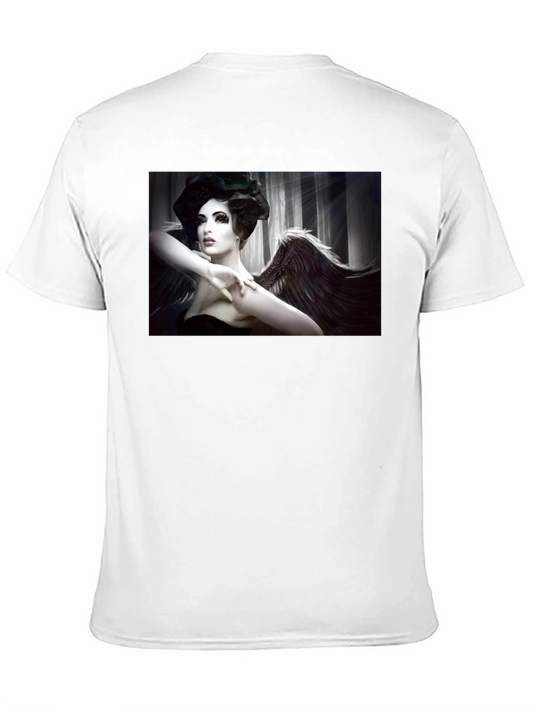 Angel Wings Graphic Black Tee