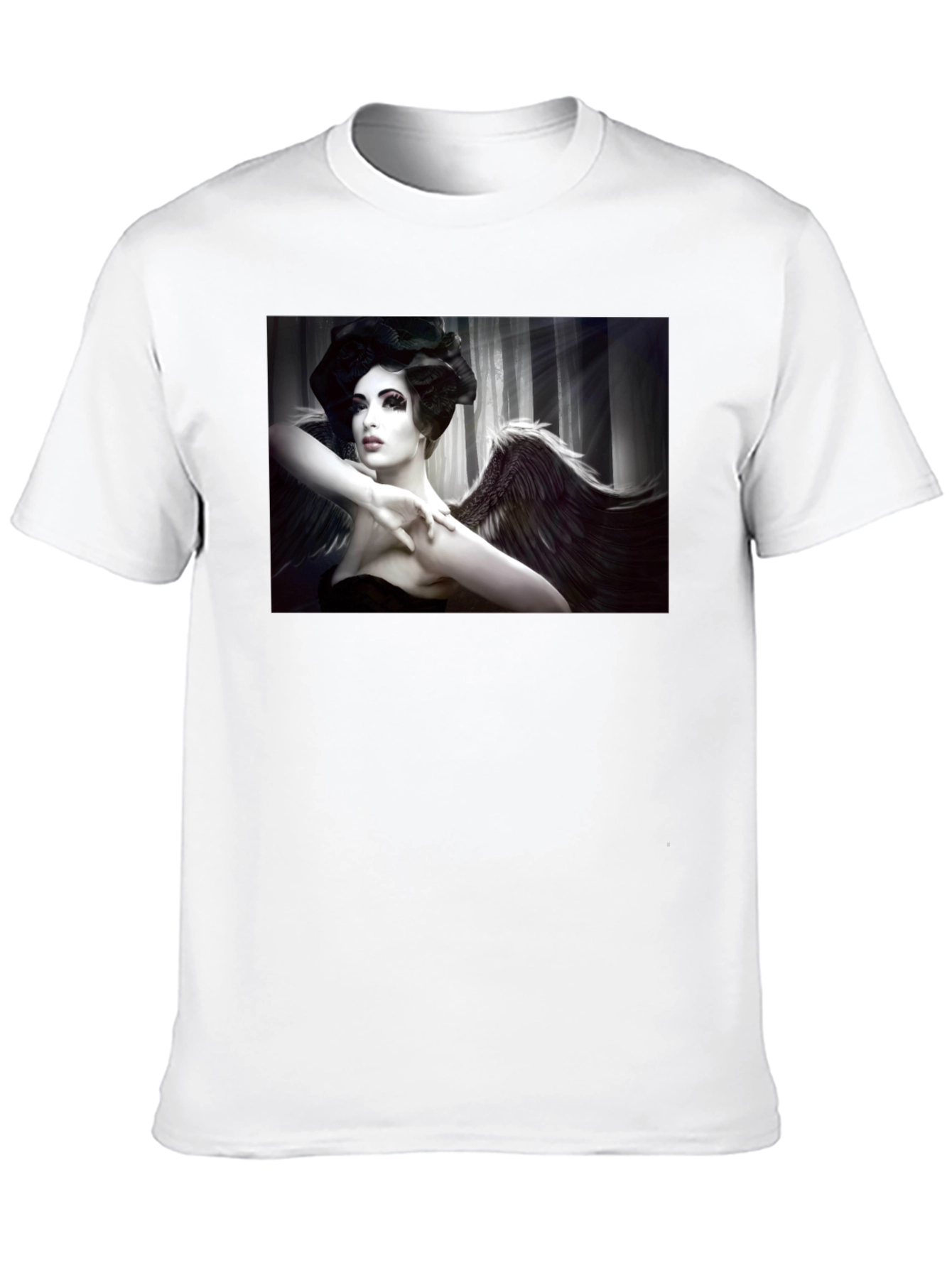 Angel Wings Graphic Black Tee