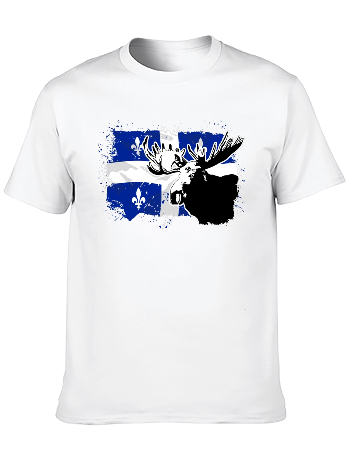 Quebec Moose T-Shirt - Mens Black Tee