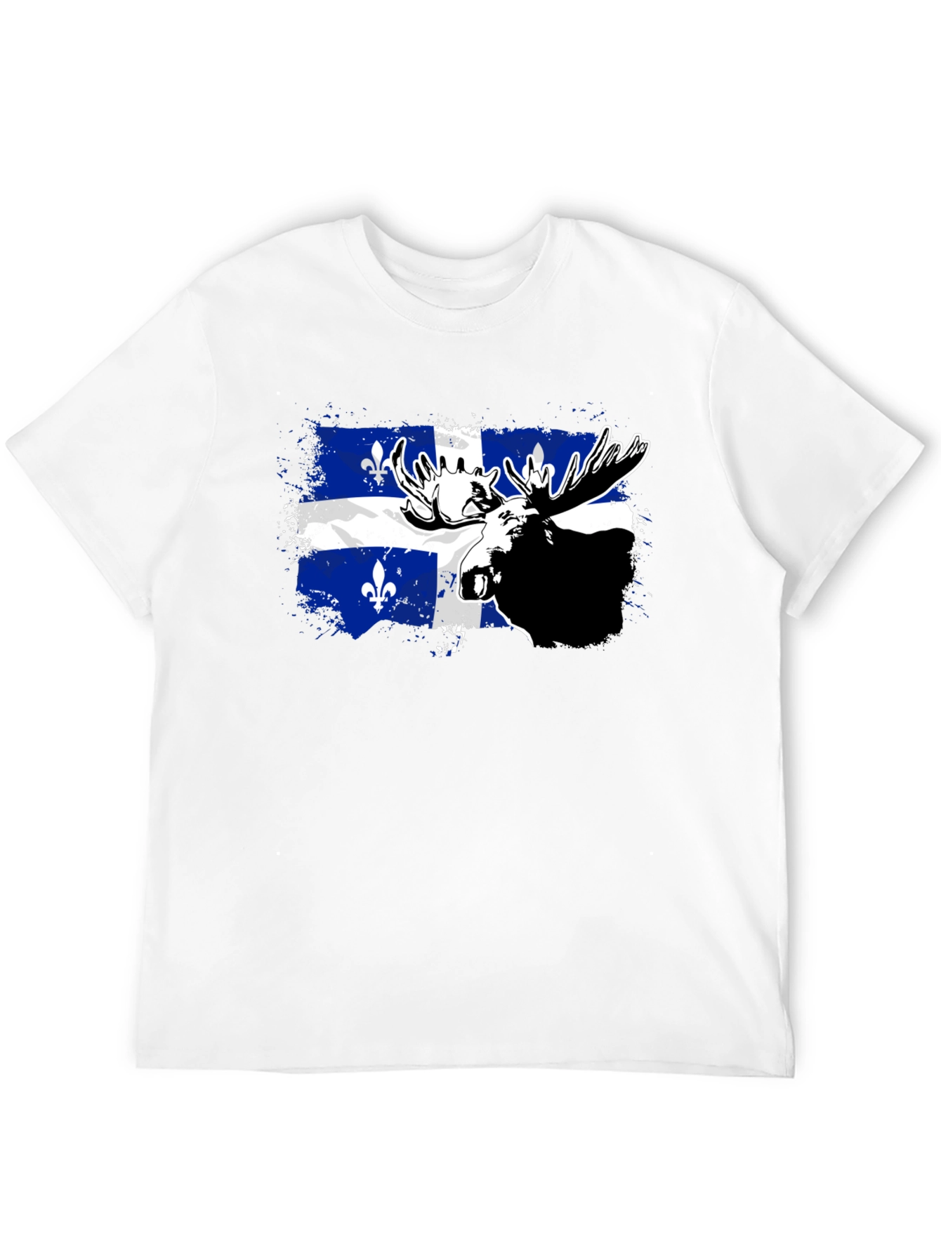 Quebec Moose T-Shirt - Mens Black Tee