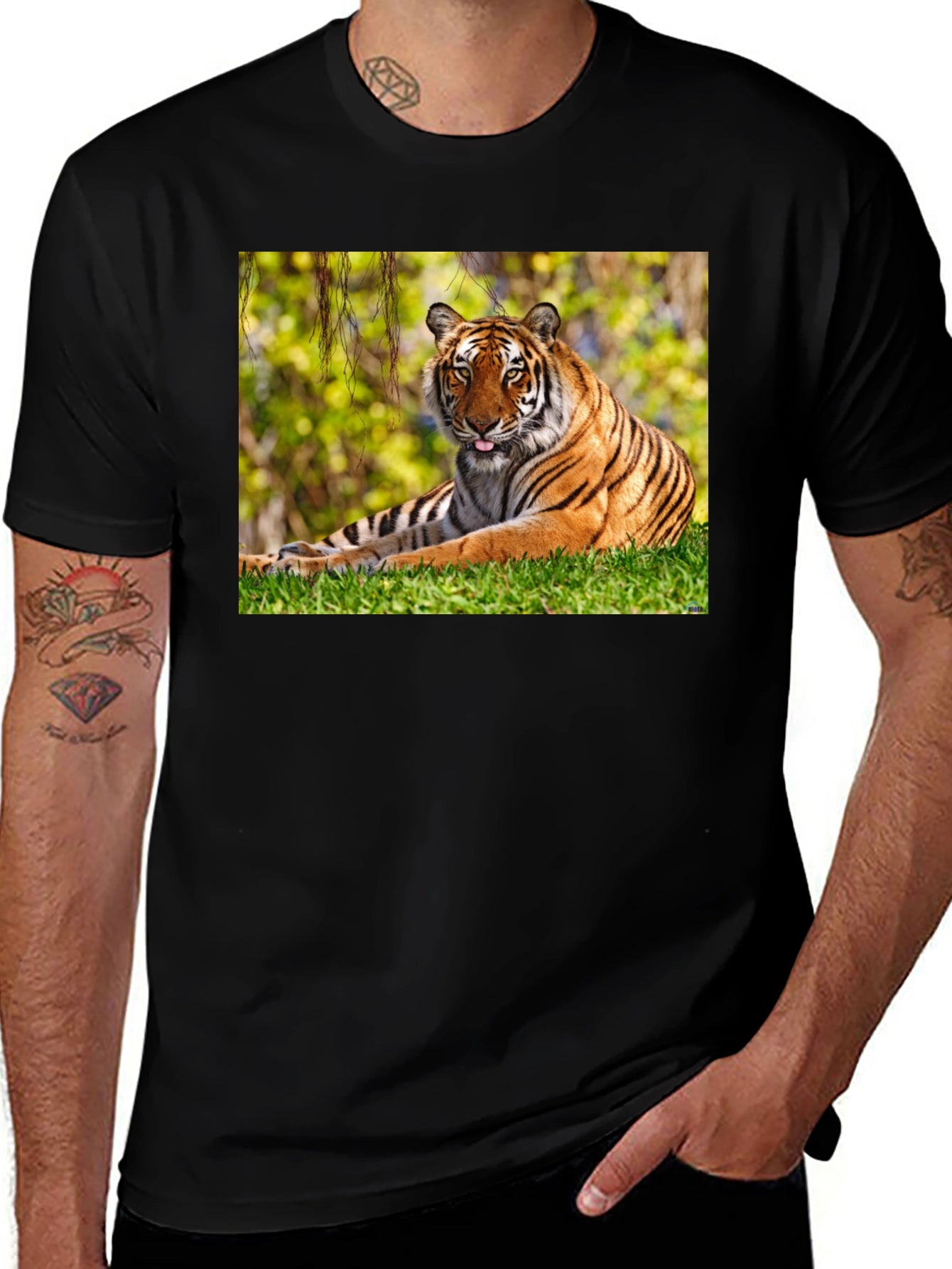 Tiger Graphic Black T-Shirt