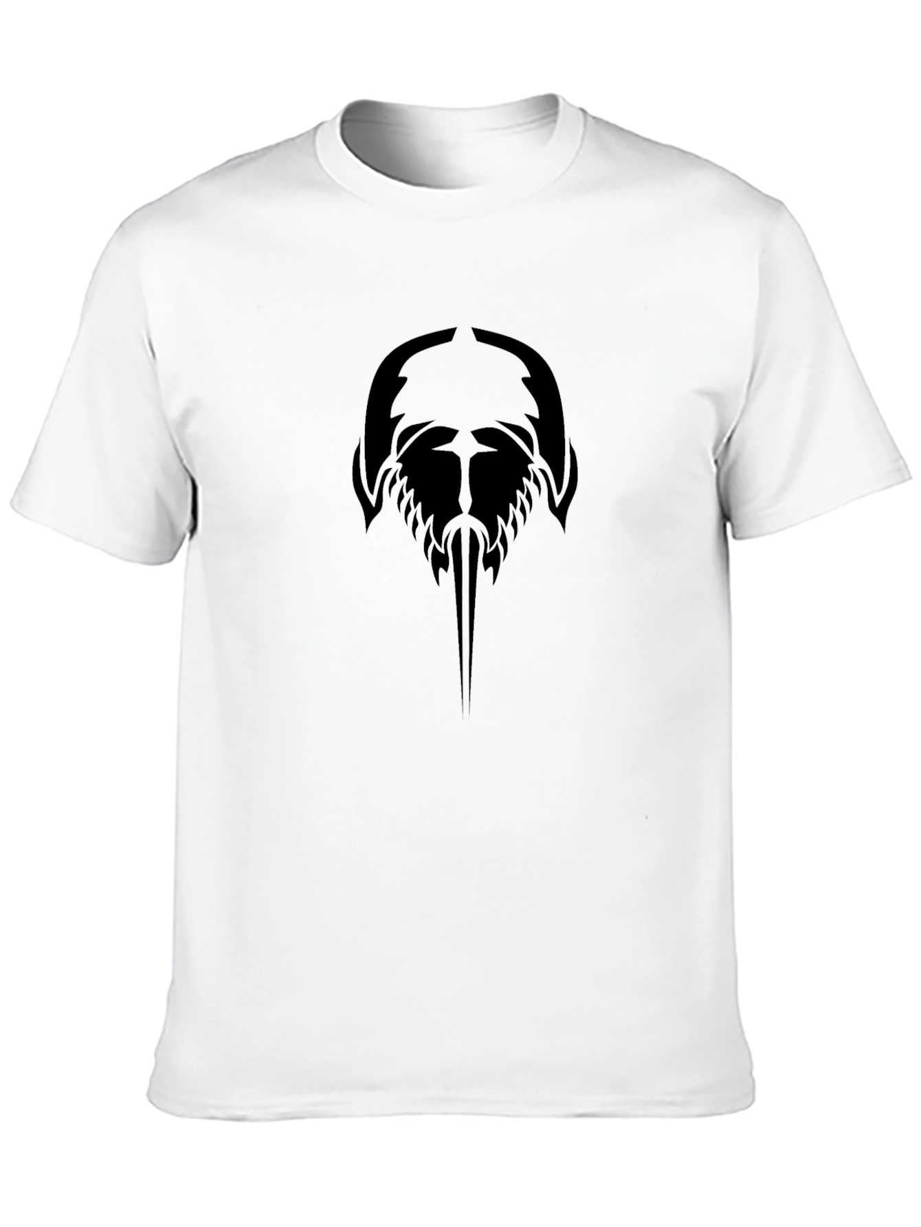 Black Graphic Tee - Unique Horseshoe Crab Design