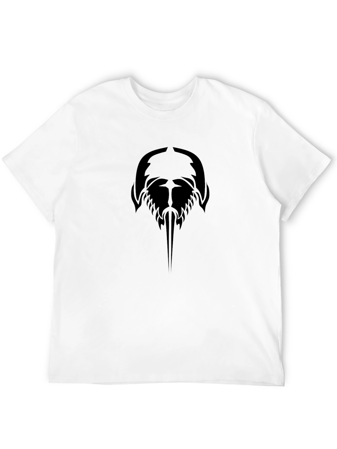 Black Graphic Tee - Unique Horseshoe Crab Design