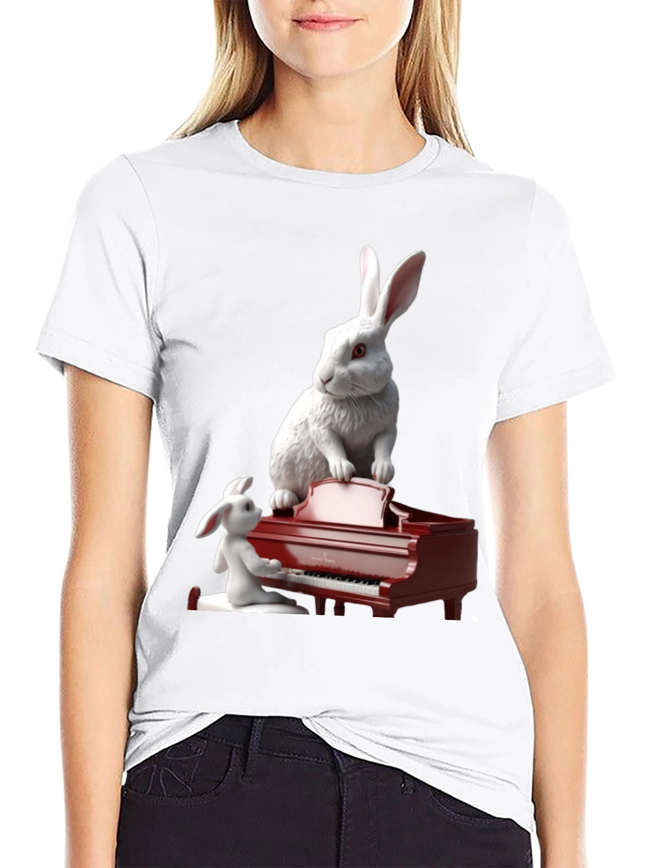 Rabbit Piano T-Shirt