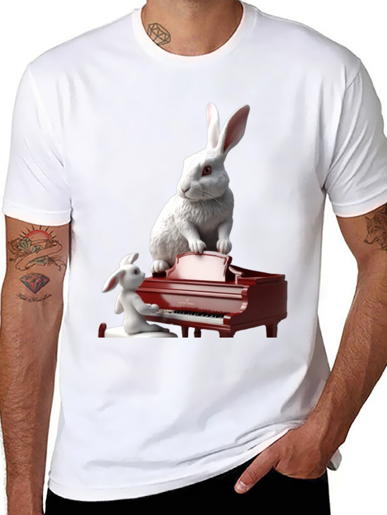 Rabbit Piano T-Shirt
