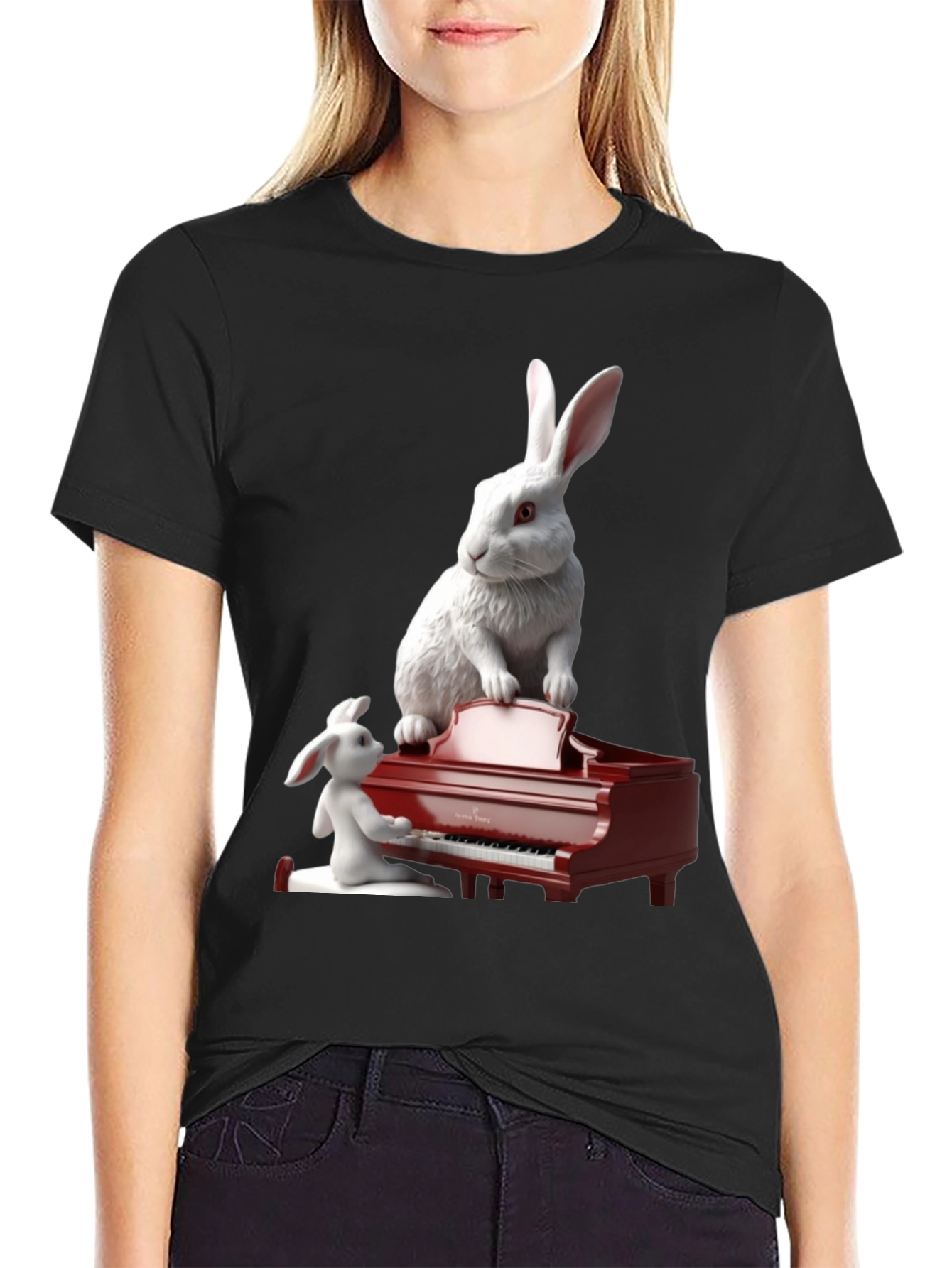 Rabbit Piano T-Shirt