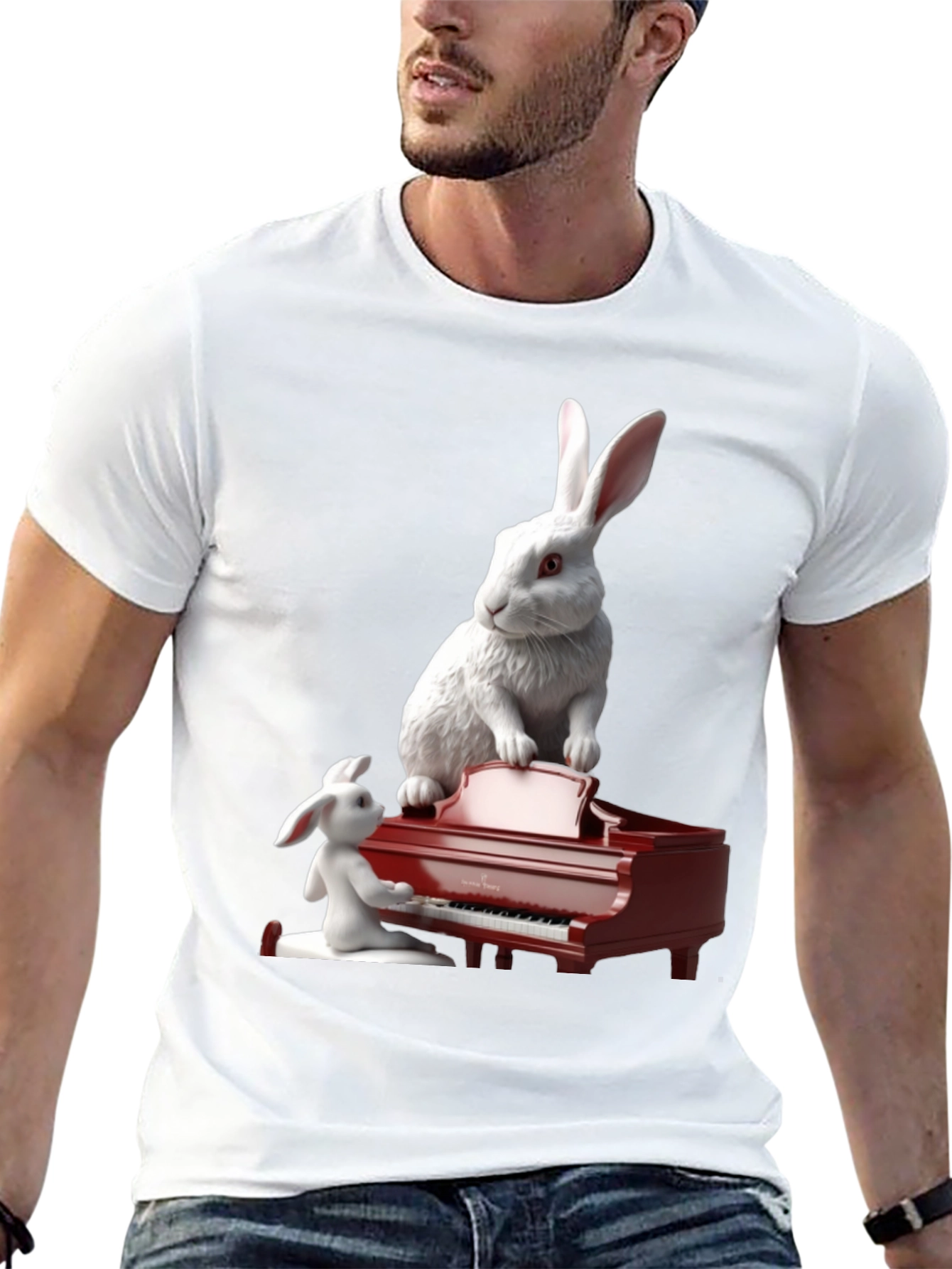Rabbit Piano T-Shirt