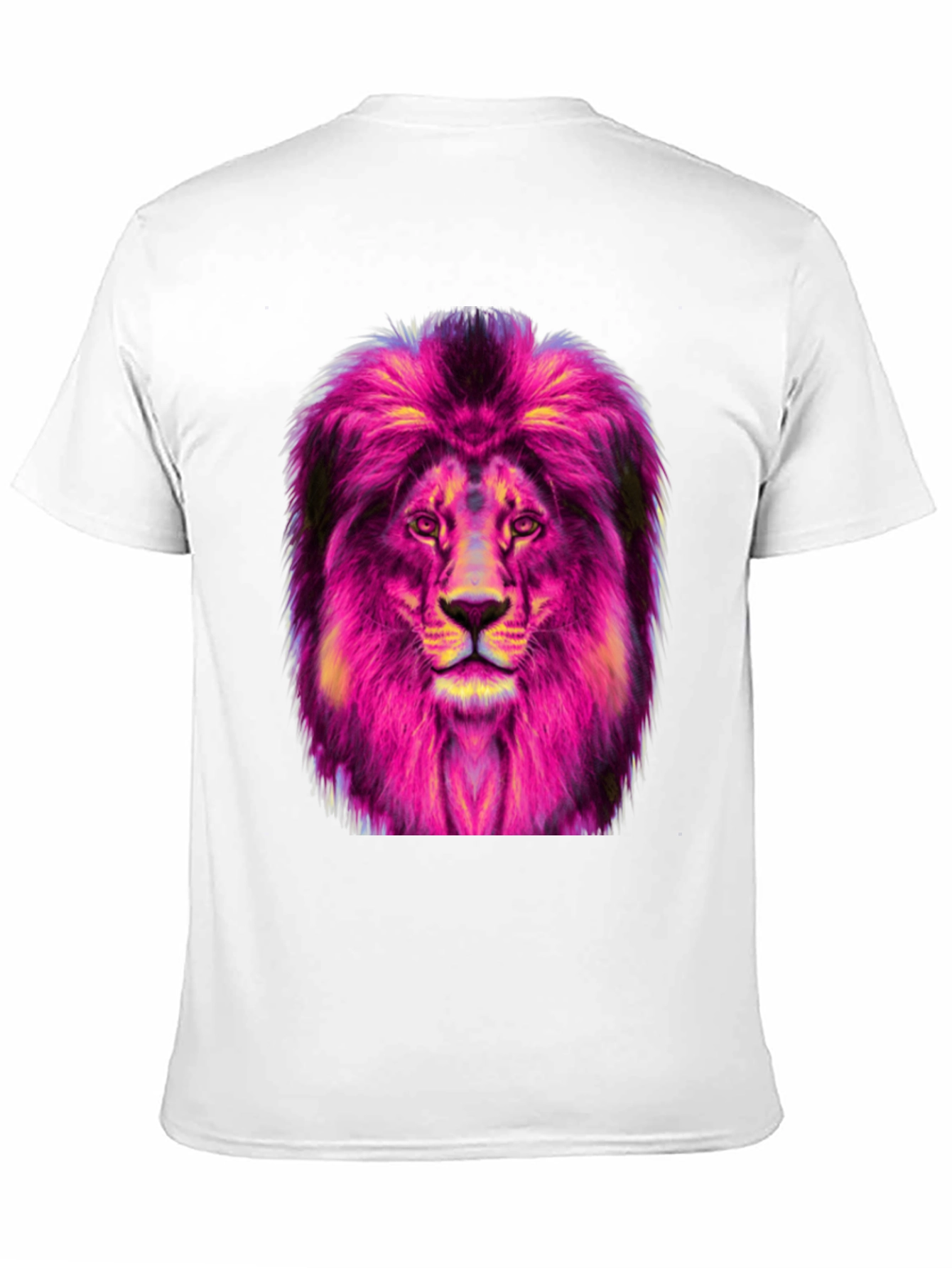 Vibrant Lion Graphic Tee - Mens Black T-Shirt