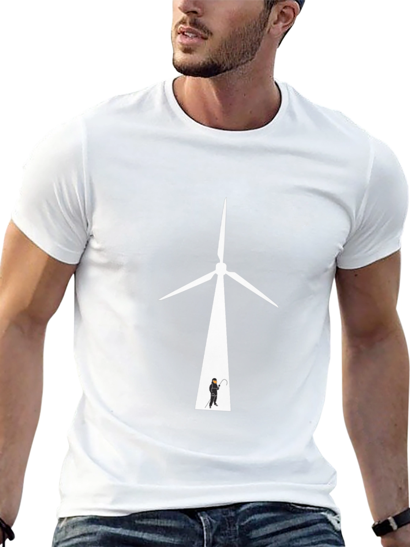Unique Graphic Tee - Wind Turbine Design