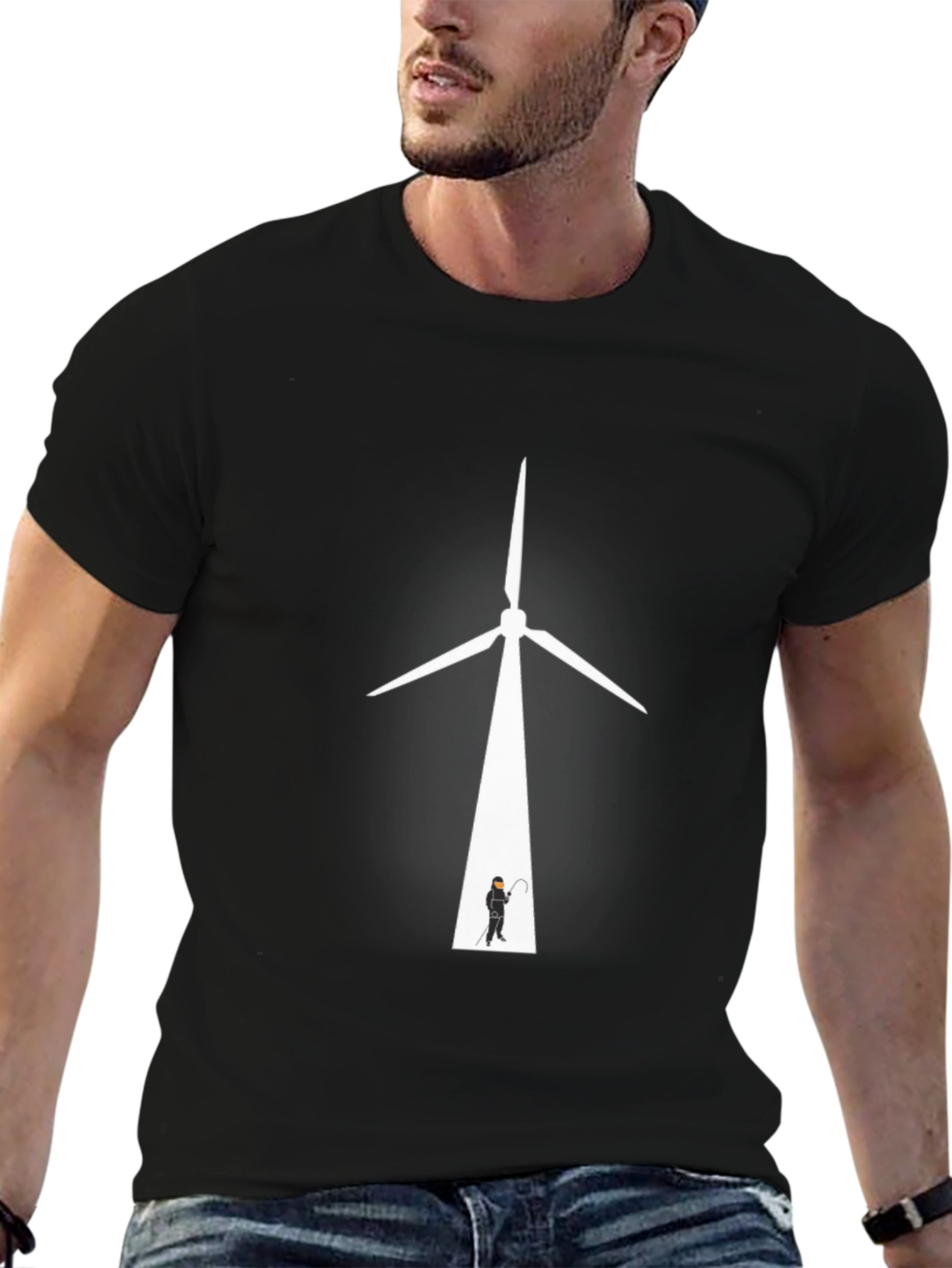Unique Graphic Tee - Wind Turbine Design