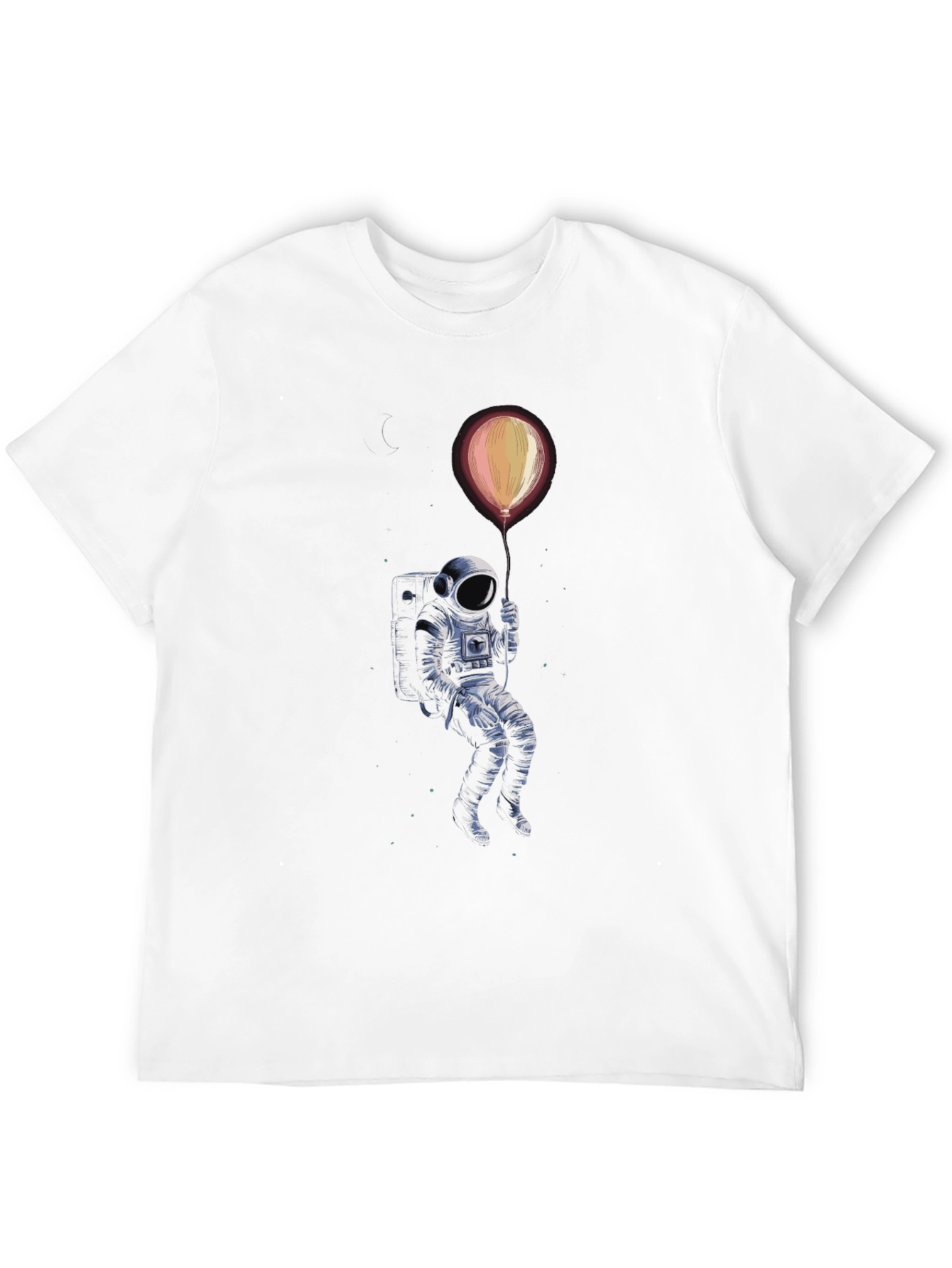 Astronaut Balloon Graphic Tee - Black