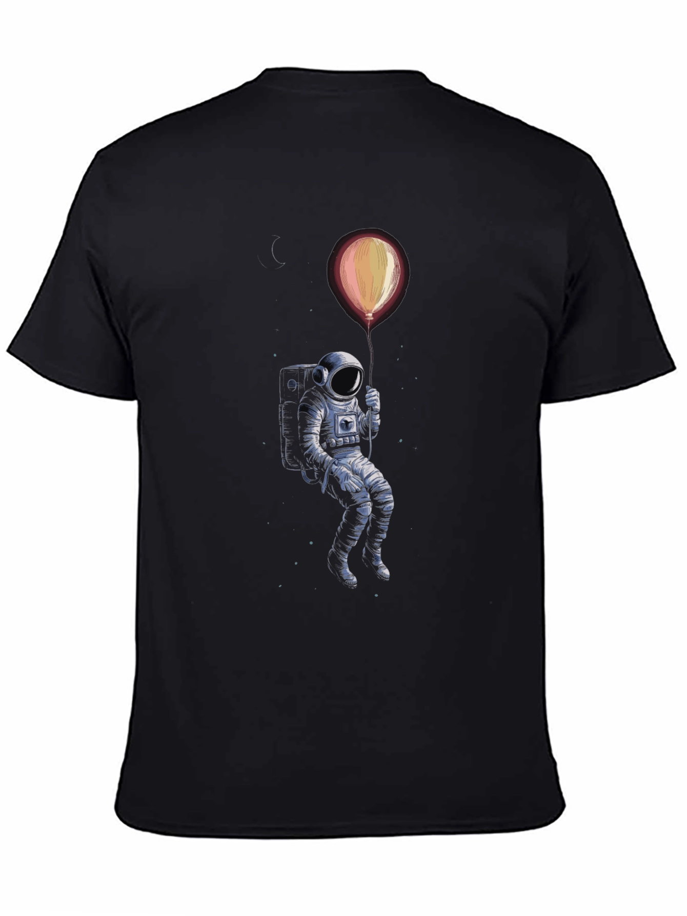 Astronaut Balloon Graphic Tee - Black