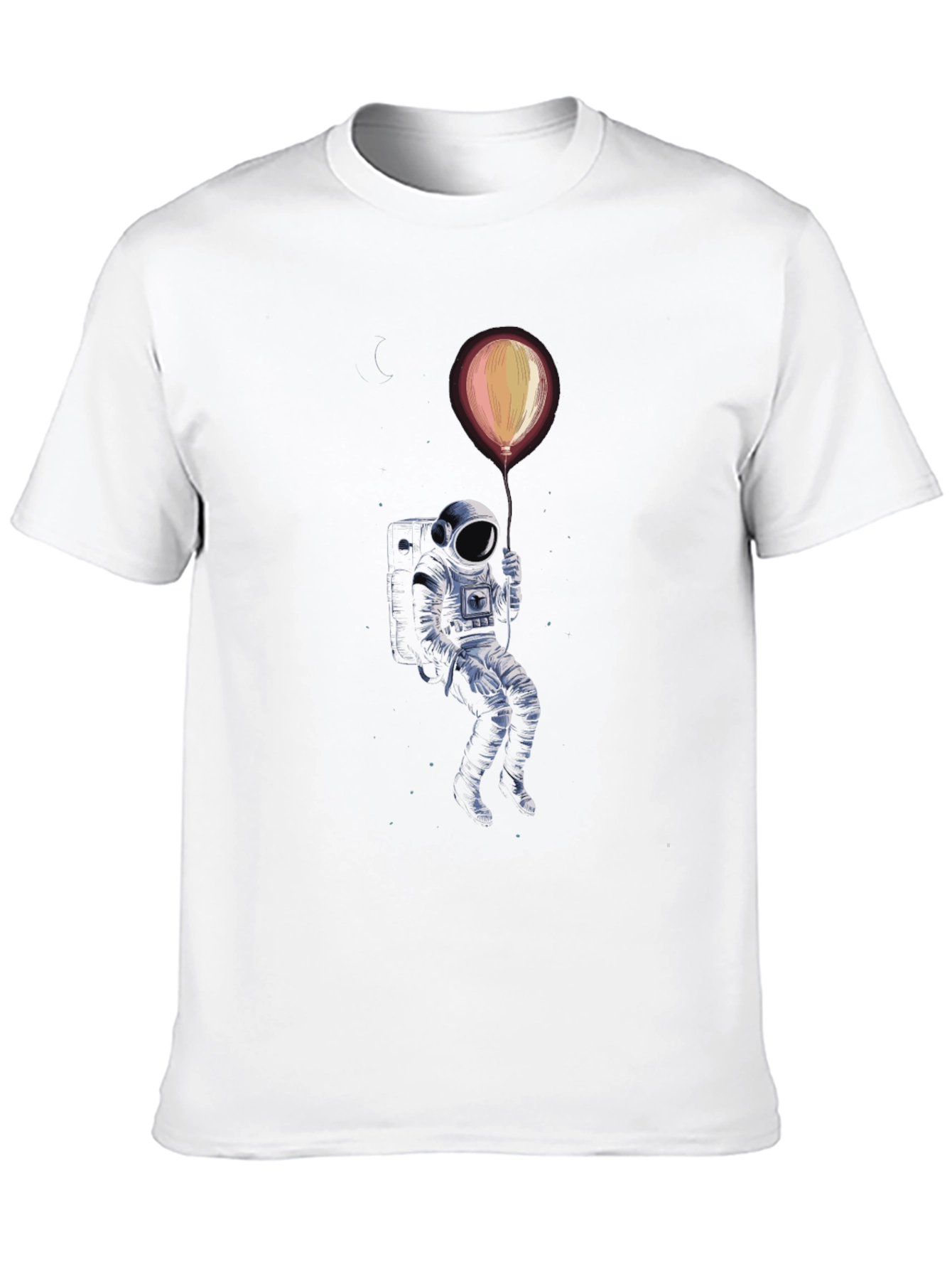 Astronaut Balloon Graphic Tee - Black