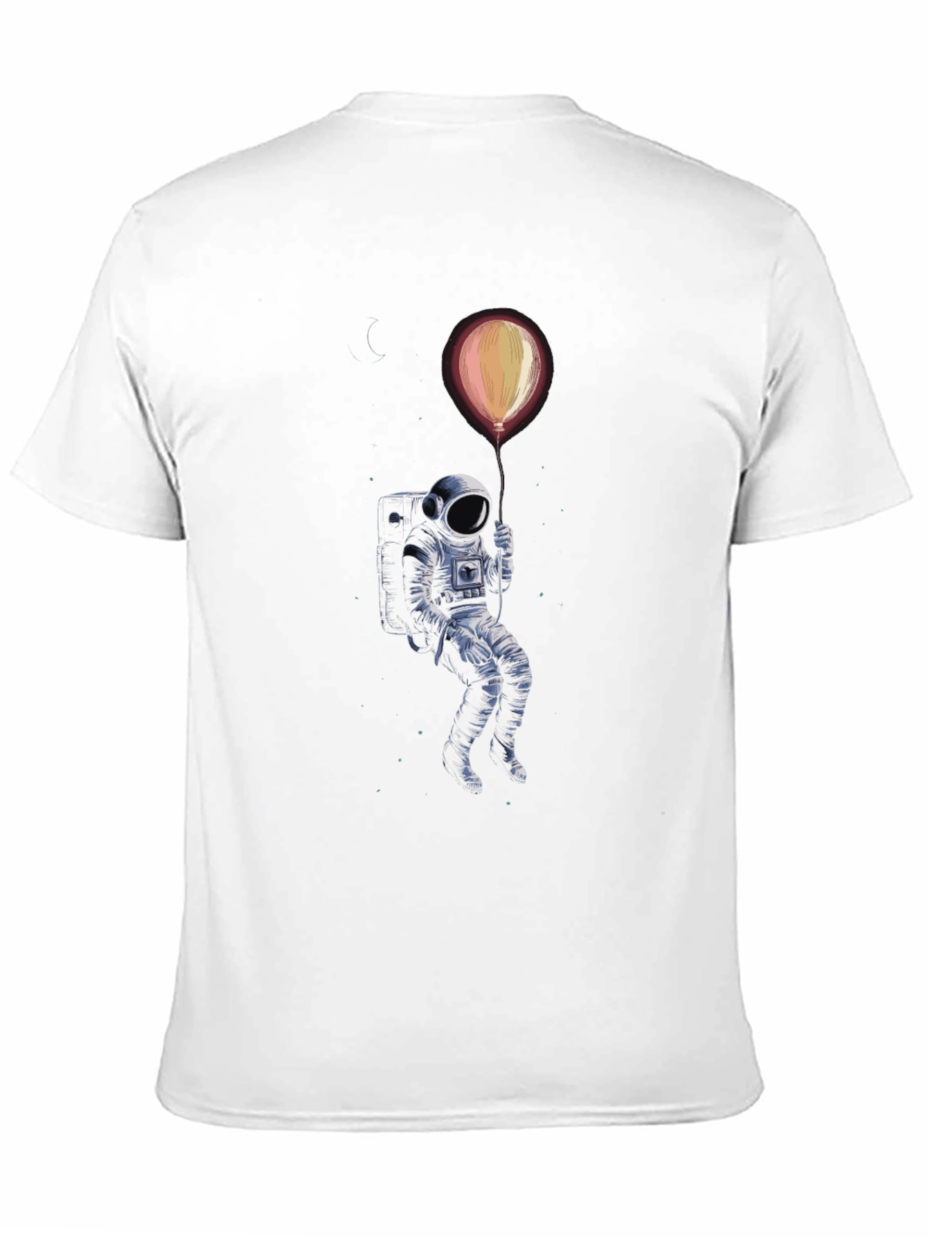 Astronaut Balloon Graphic Tee - Black
