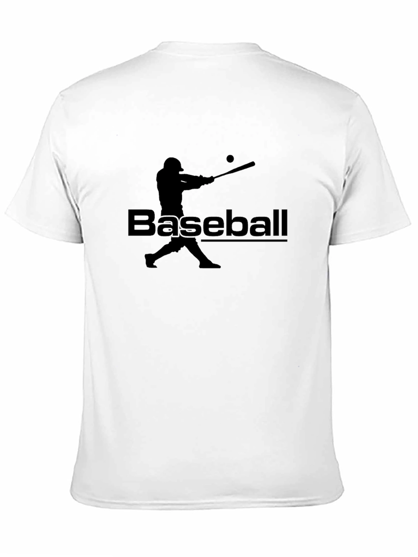 Baseball Player Graphic T-Shirt - Black
