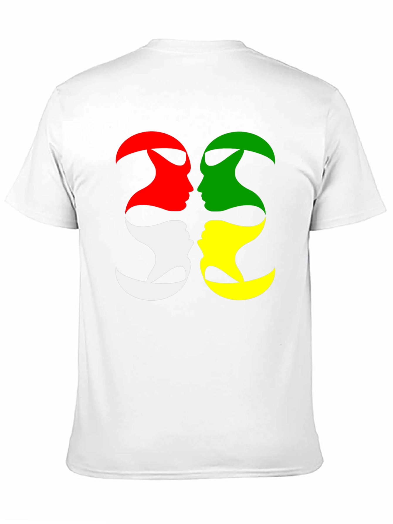 Abstract Face Silhouette Graphic T-Shirt
