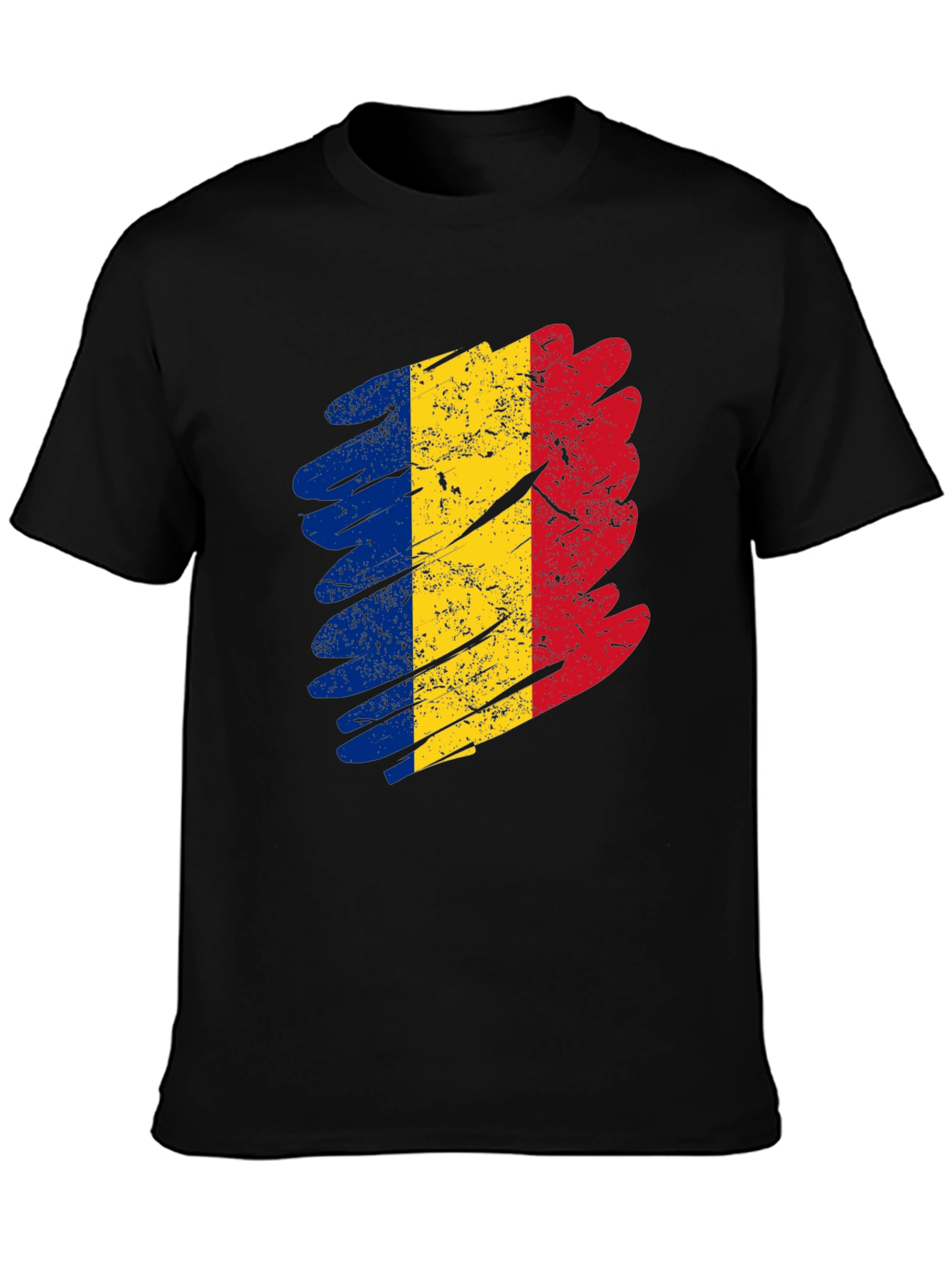 Romania Flag T-Shirt - Distressed Design