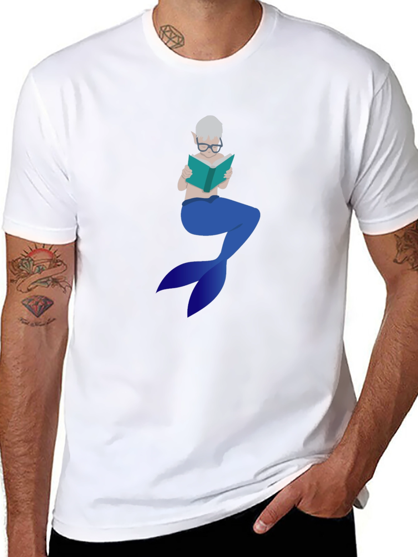 Bookish Mermaid Tee - Stylish & Unique Graphic T-Shirt