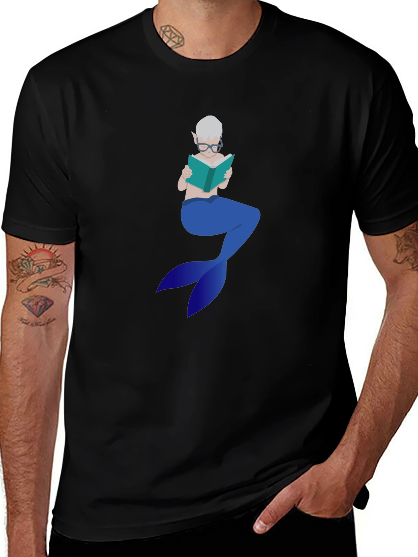 Bookish Mermaid Tee - Stylish & Unique Graphic T-Shirt