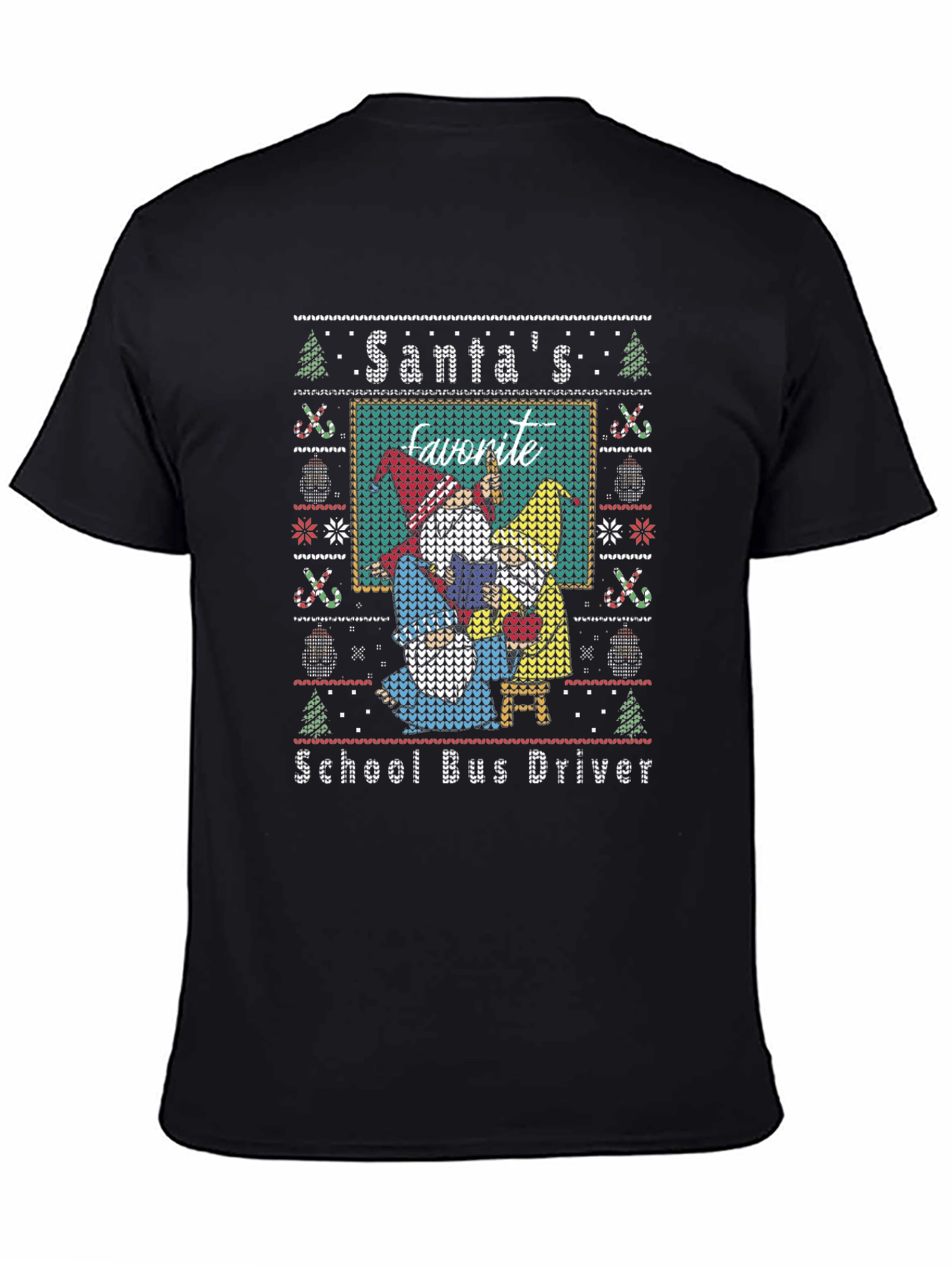Santas Favorite School Bus Driver Christmas T-Shirt