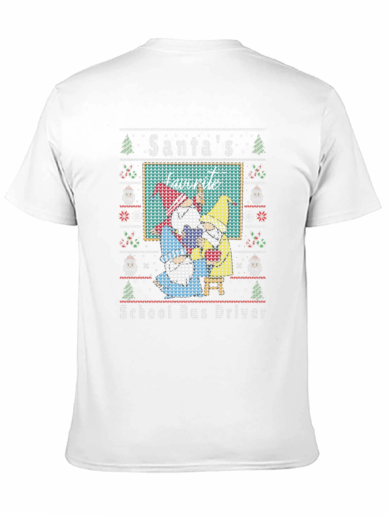 Santas Favorite School Bus Driver Christmas T-Shirt