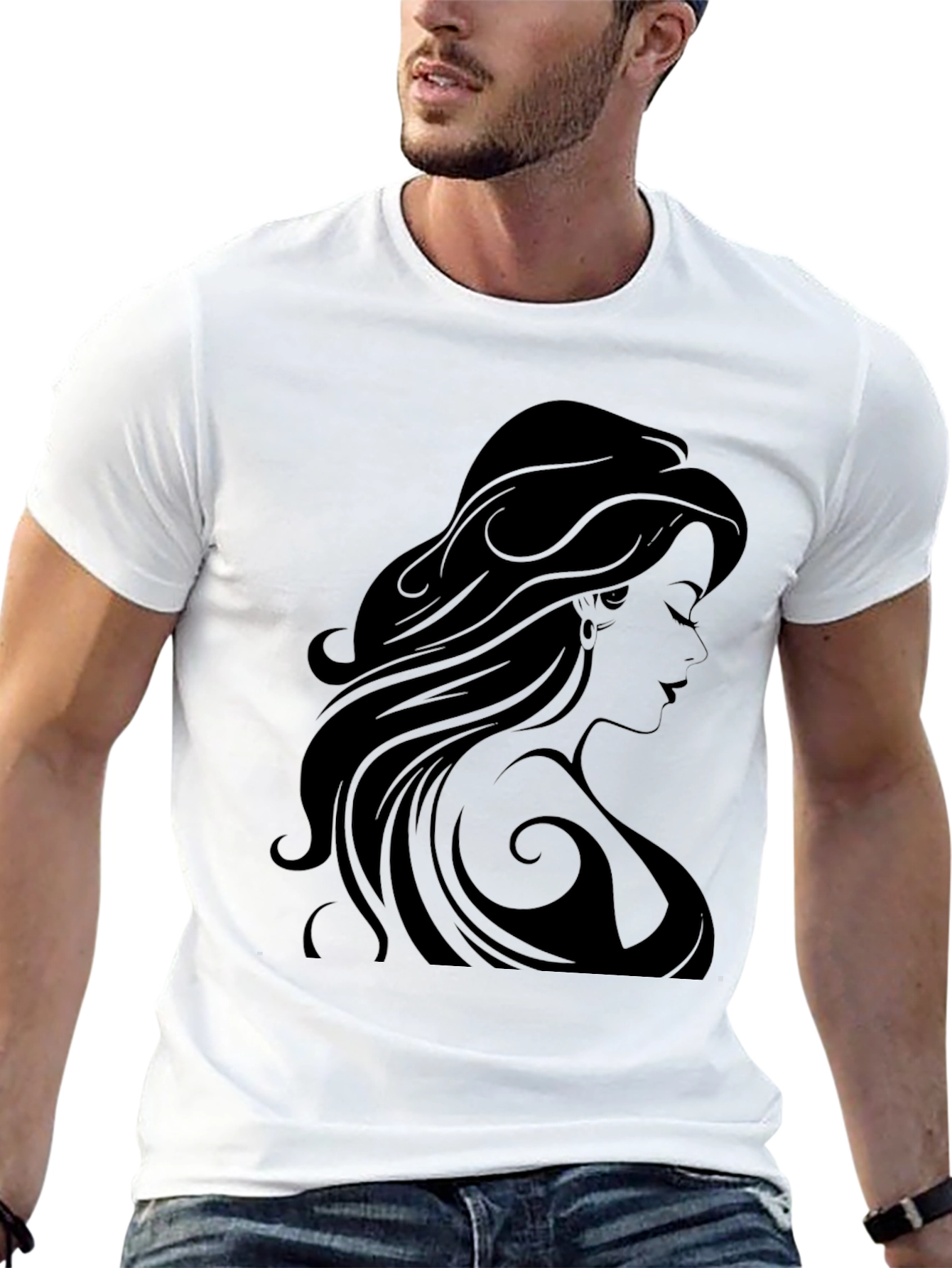Silhouette Woman Black Graphic Tee