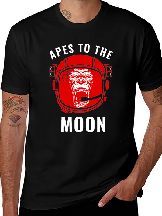 Apes to the Moon Graphic T-Shirt - Crypto Meme Tee