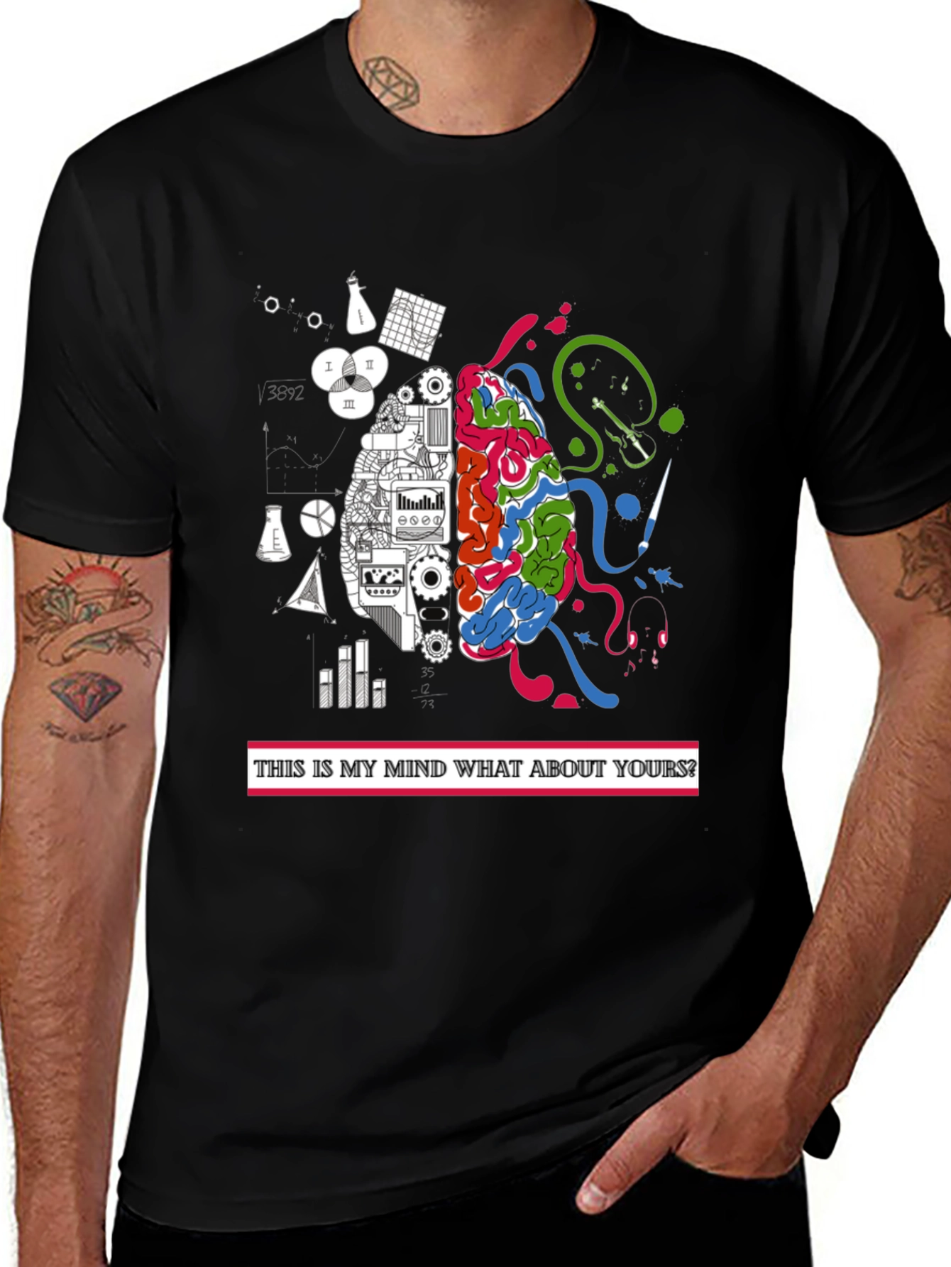 Brain Power T-Shirt: Analytical & Creative Mind