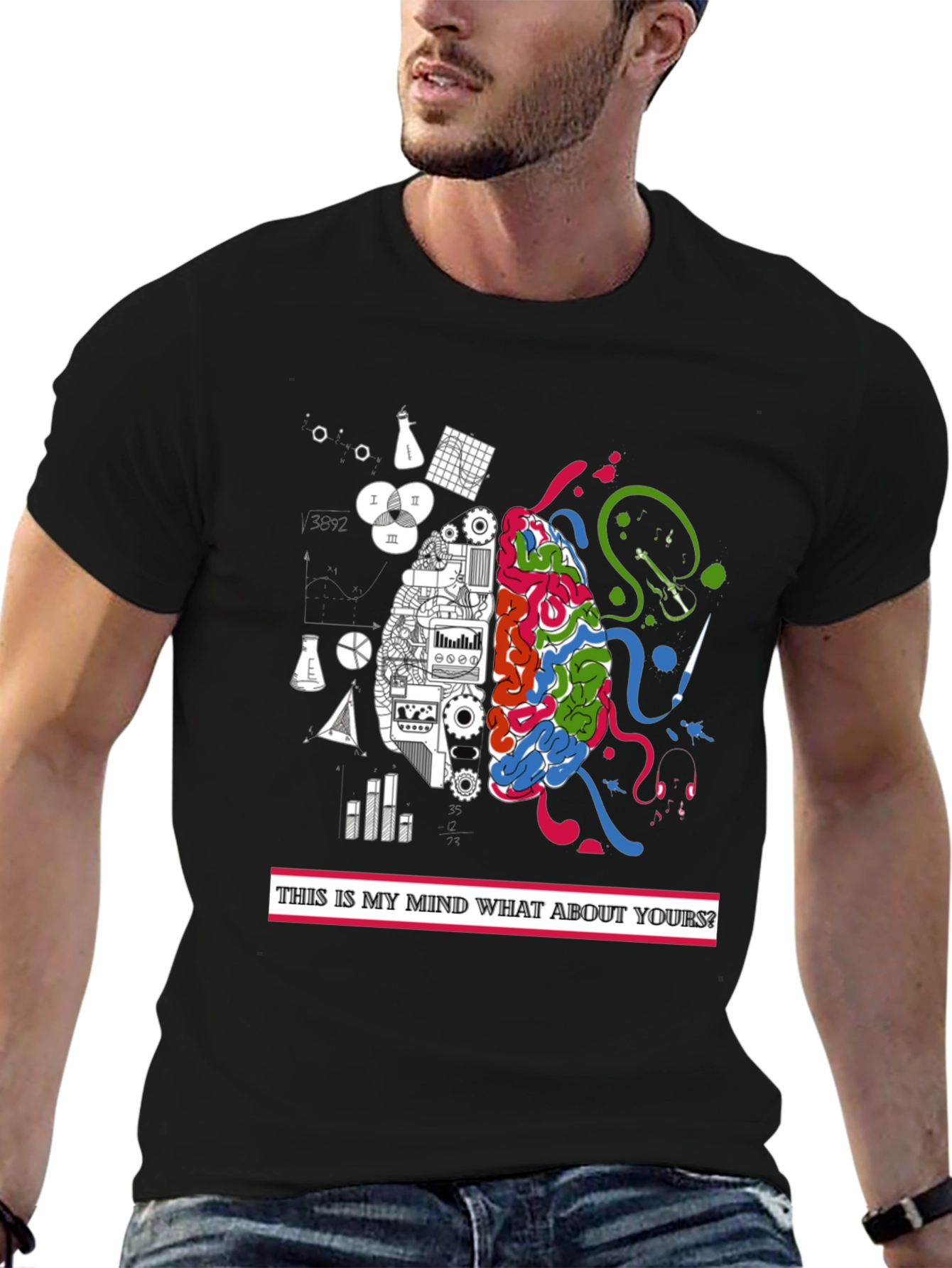 Brain Power T-Shirt: Analytical & Creative Mind