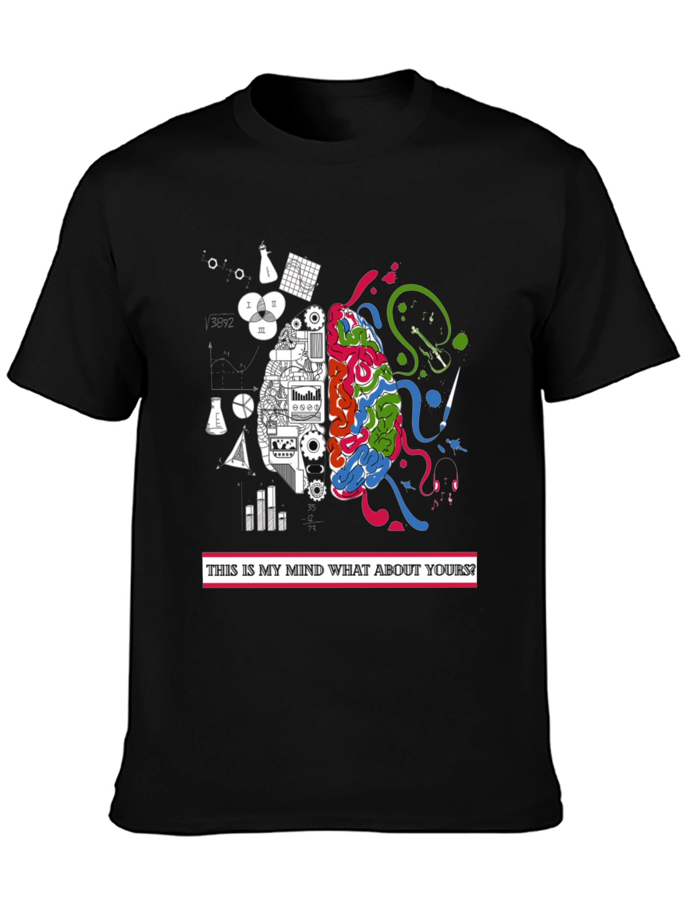 Brain Power T-Shirt: Analytical & Creative Mind