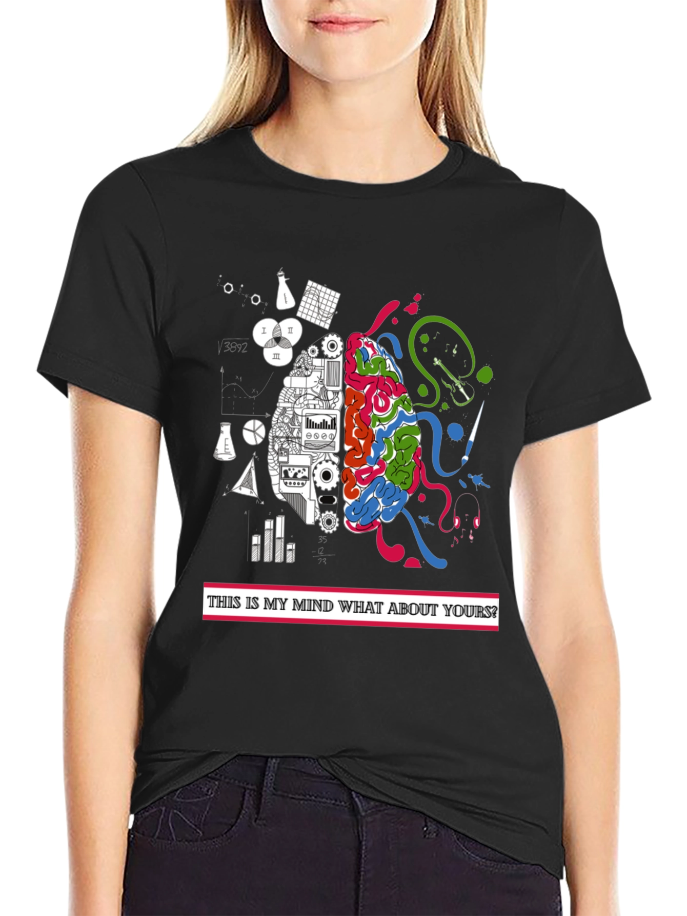 Brain Power T-Shirt: Analytical & Creative Mind