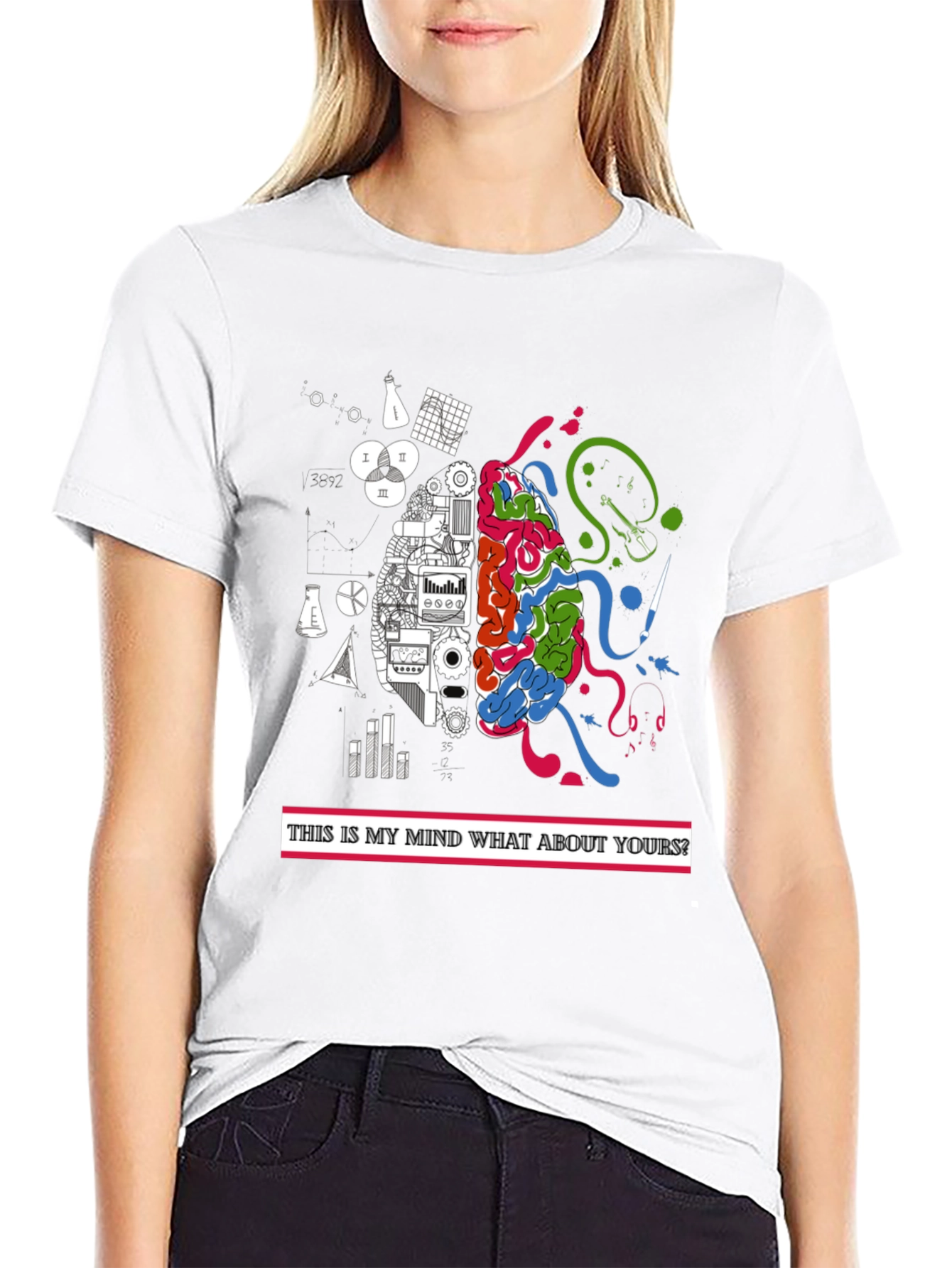 Brain Power T-Shirt: Analytical & Creative Mind