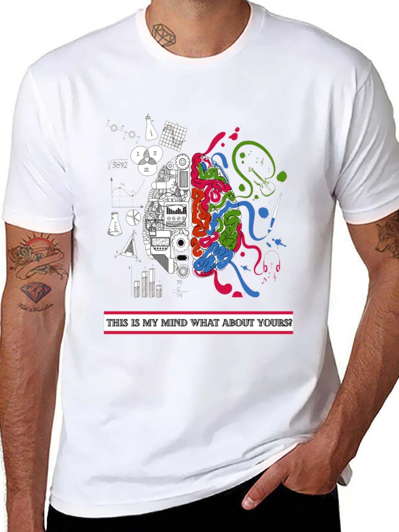 Brain Power T-Shirt: Analytical & Creative Mind