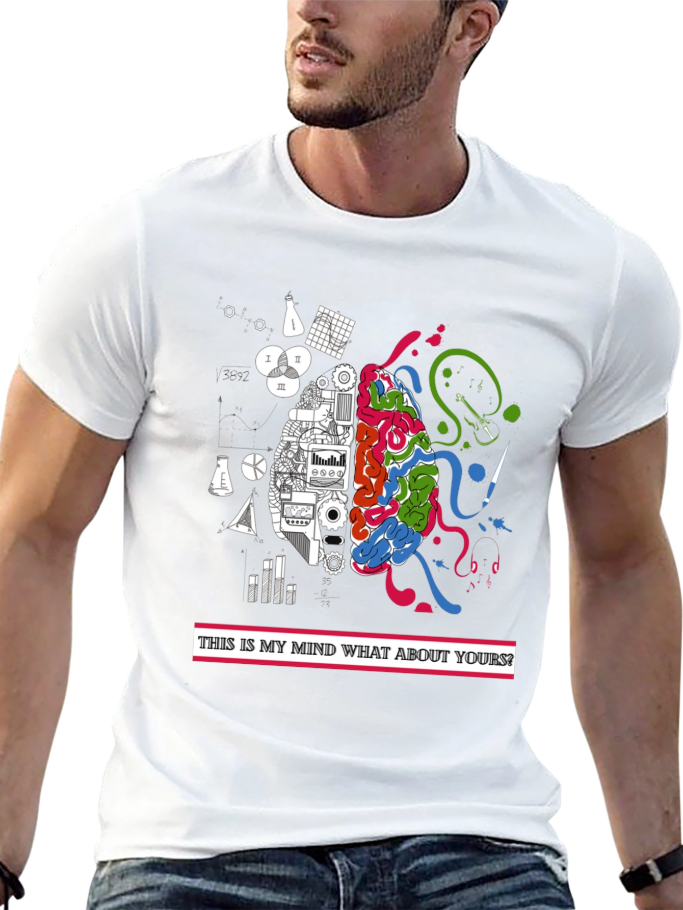 Brain Power T-Shirt: Analytical & Creative Mind