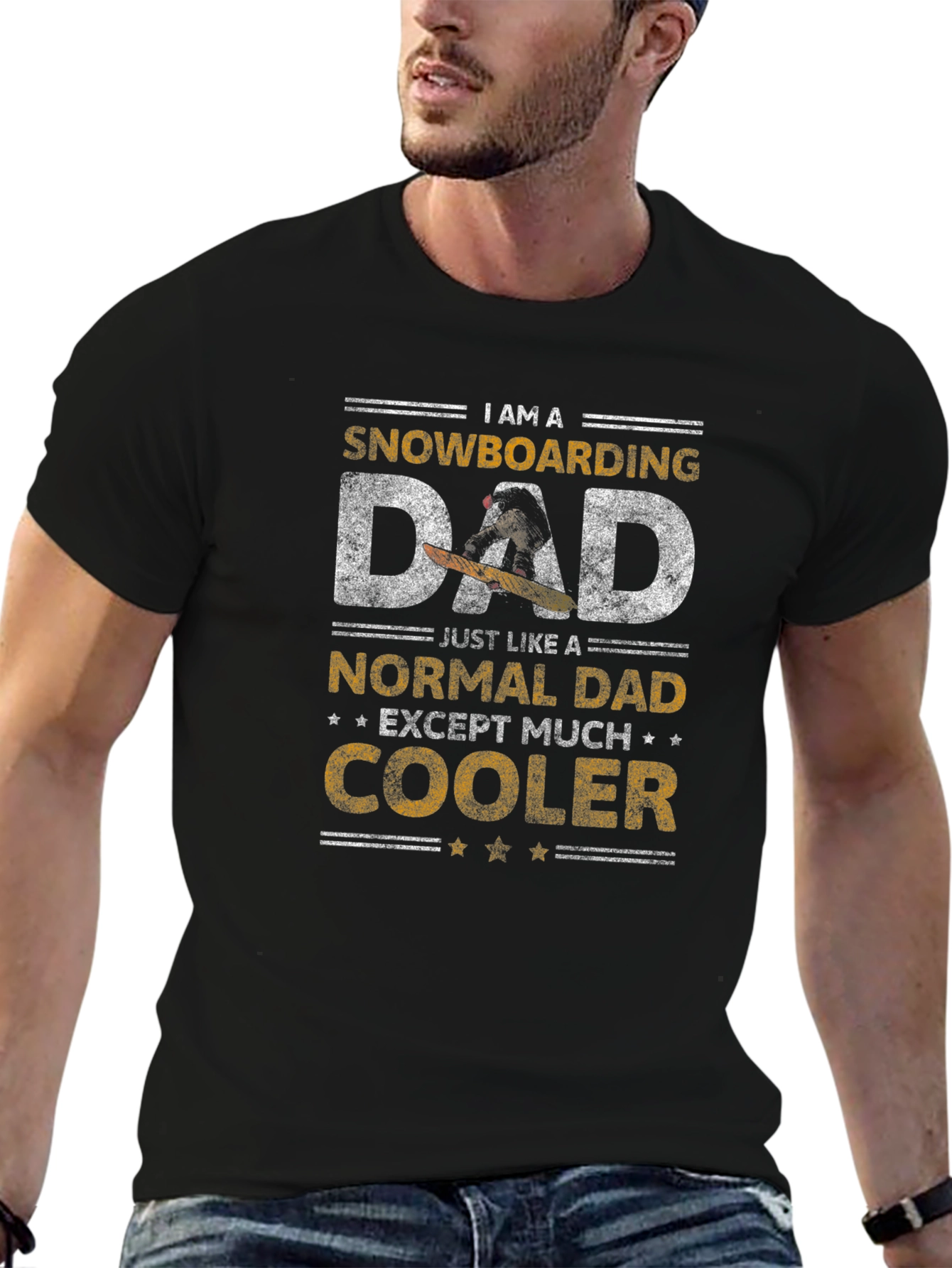 Snowboarding Dad T-Shirt - Cool Dad Tee