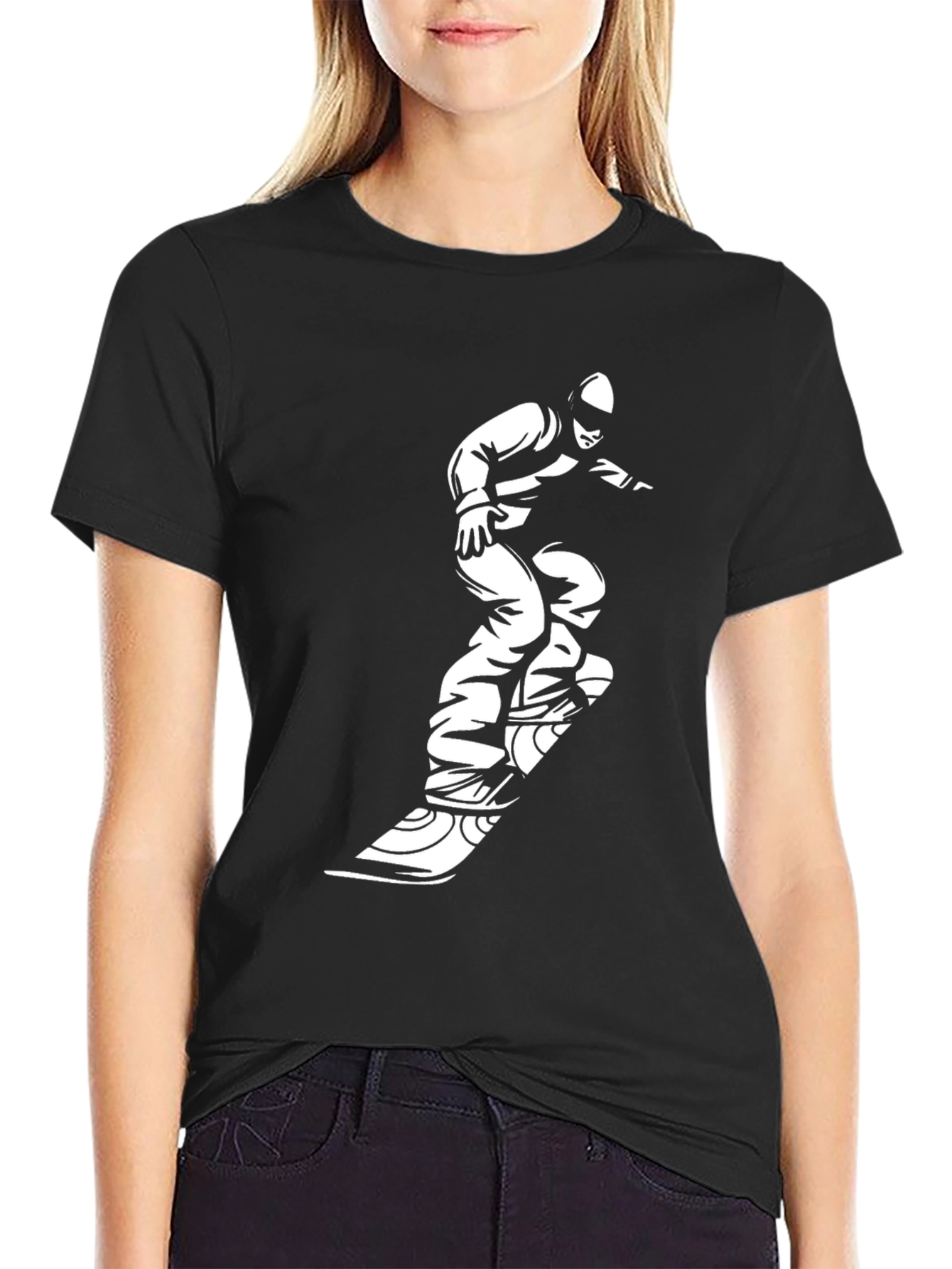 Black Snowboard Graphic Tee
