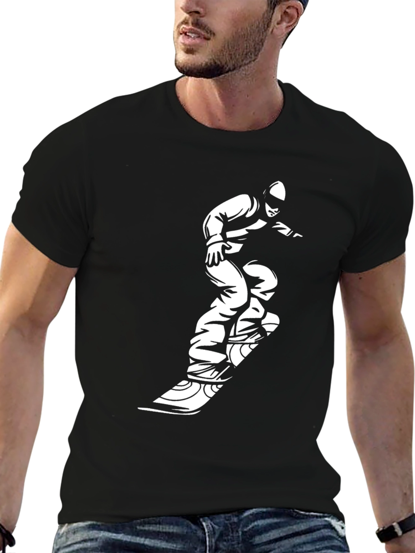 Black Snowboard Graphic Tee
