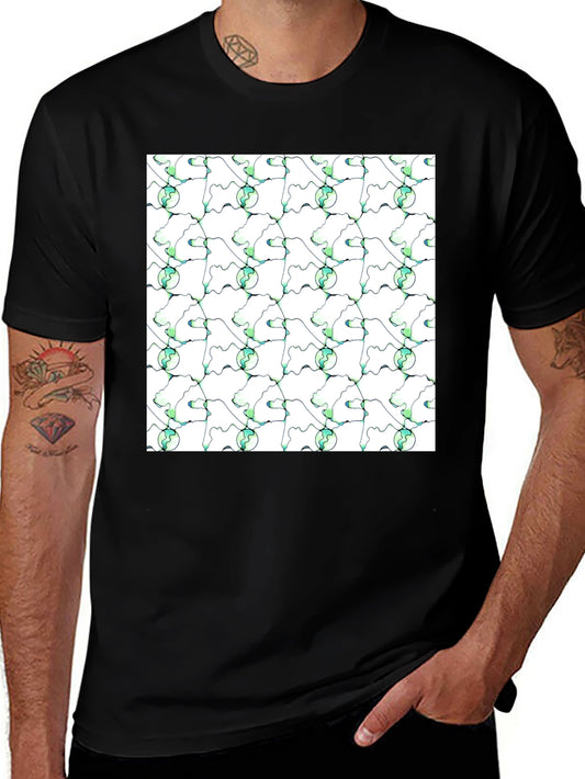 Abstract Green Planet Pattern T-Shirt