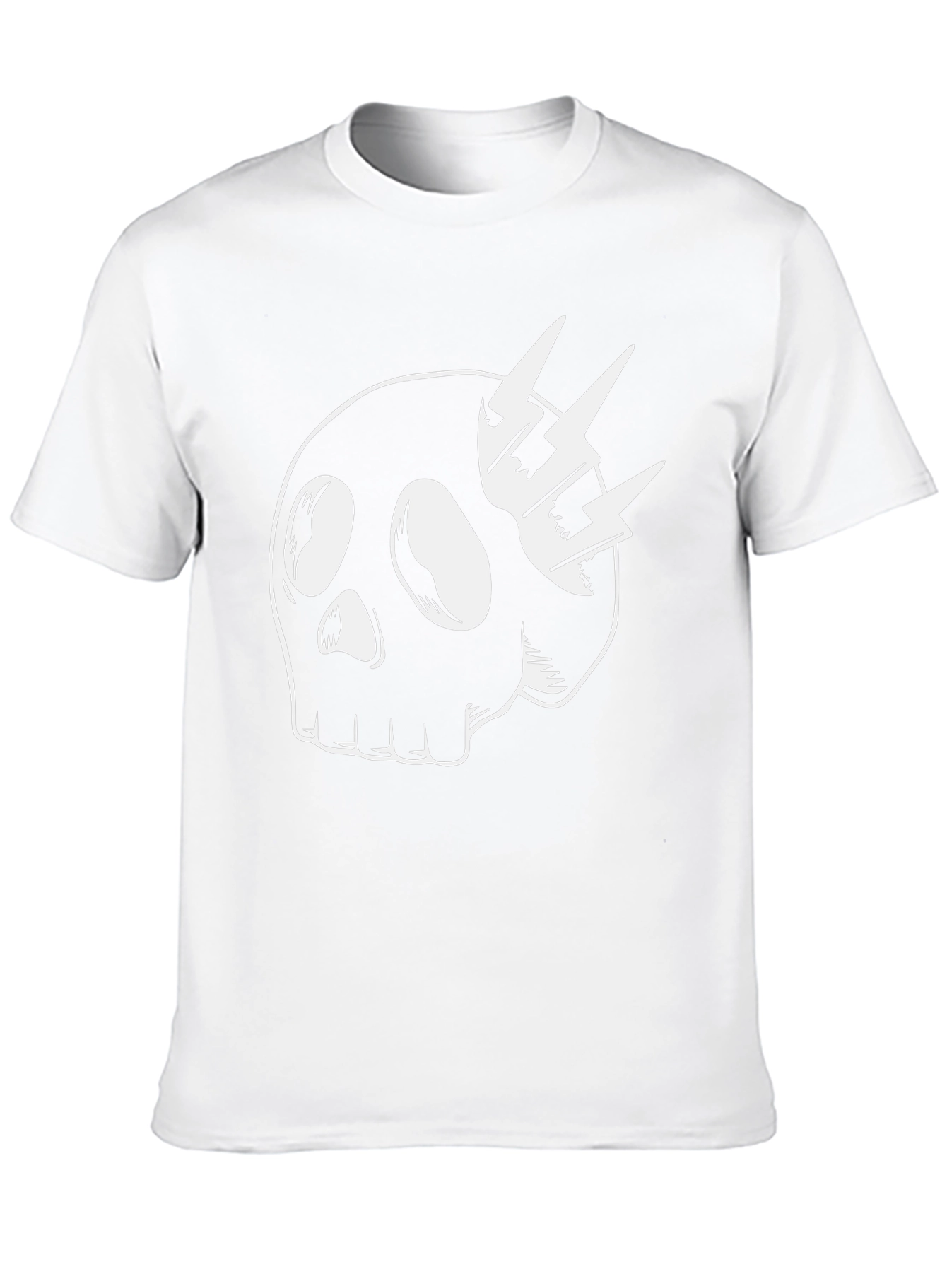 Skull & Lightning Bolt Graphic T-Shirt
