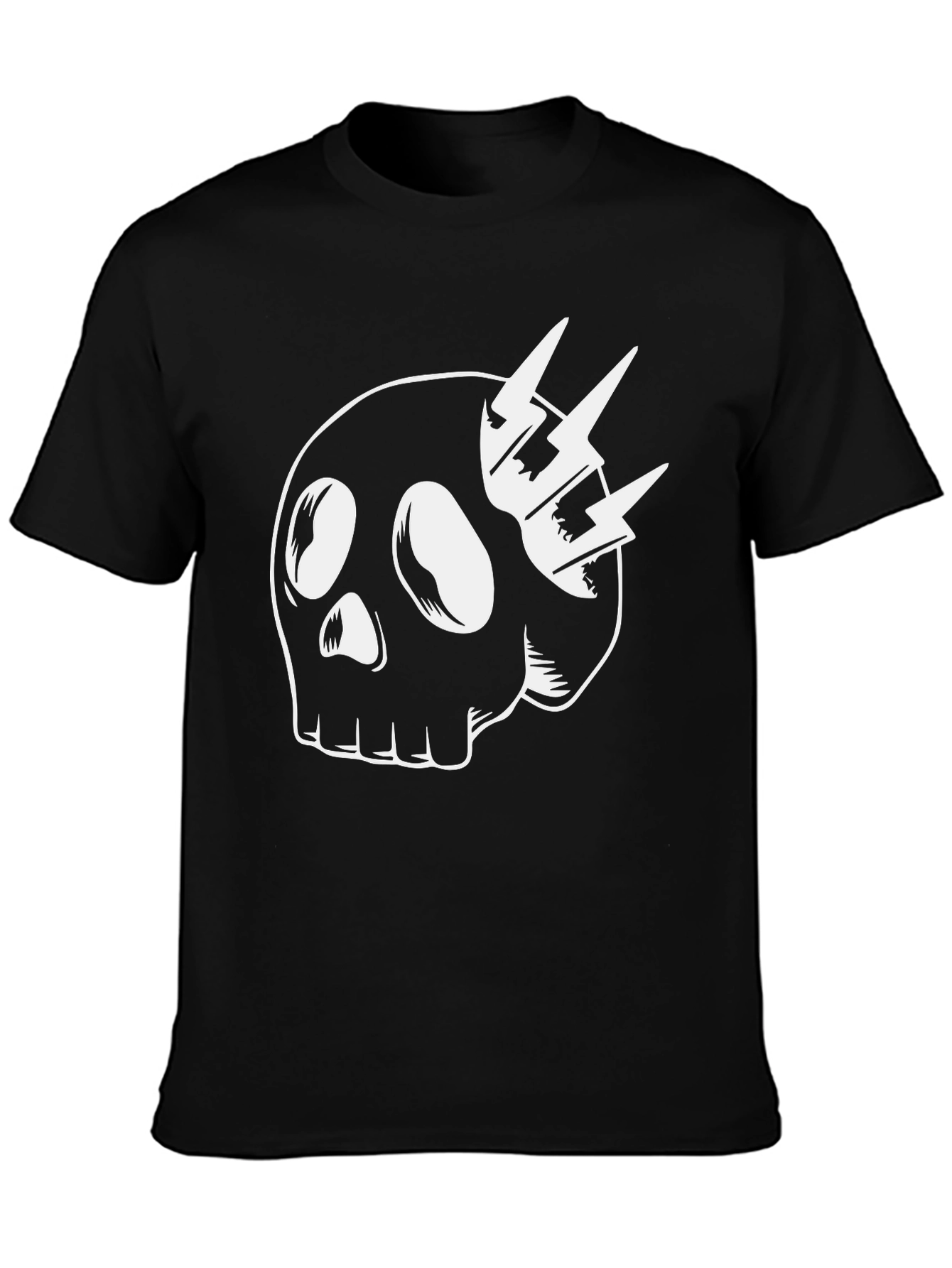 Skull & Lightning Bolt Graphic T-Shirt