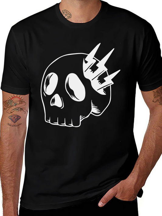 Skull & Lightning Bolt Graphic T-Shirt